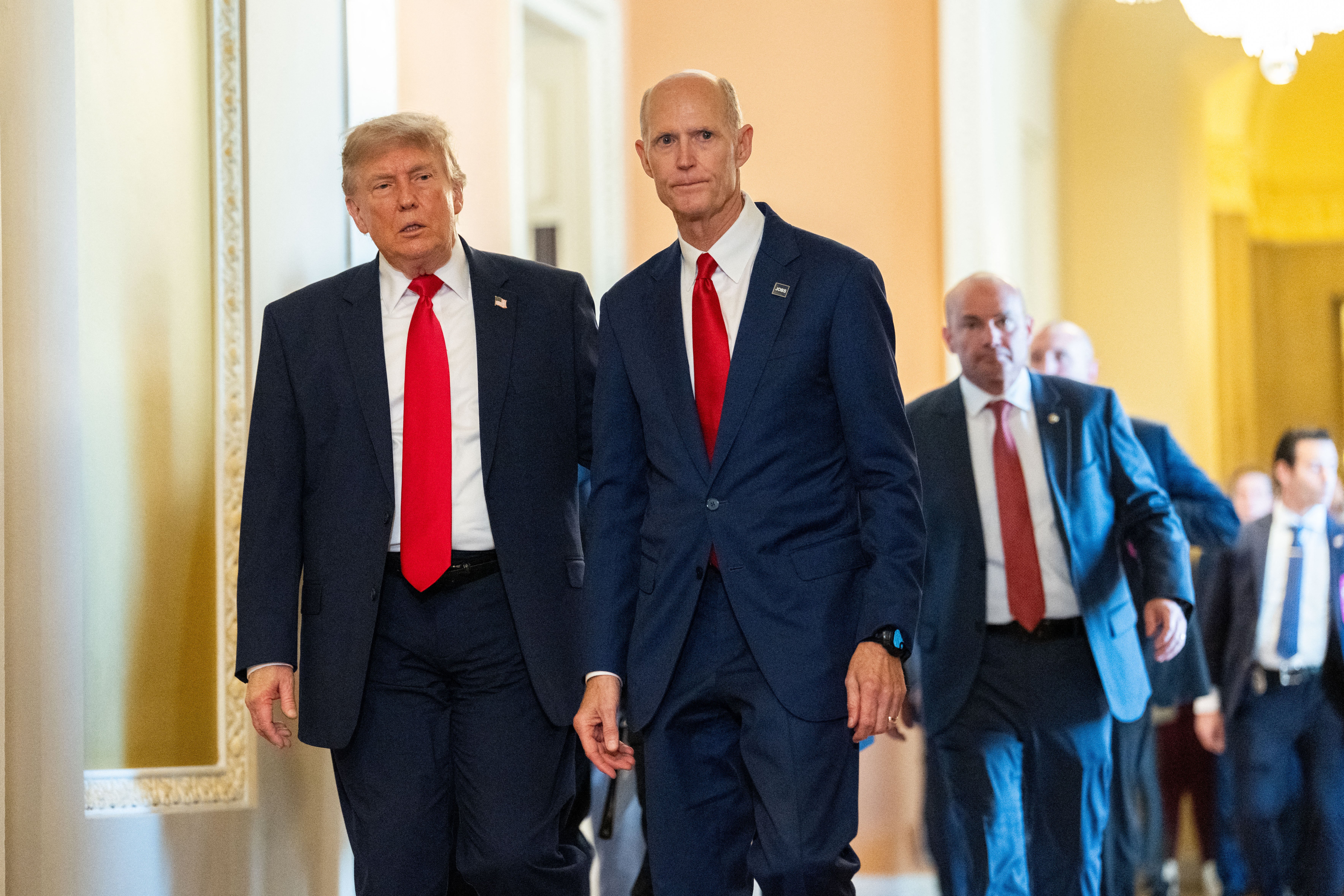 Sen. Rick Scott called Donald Trump to the Senate on Wednesday to meet with the GOP caucus