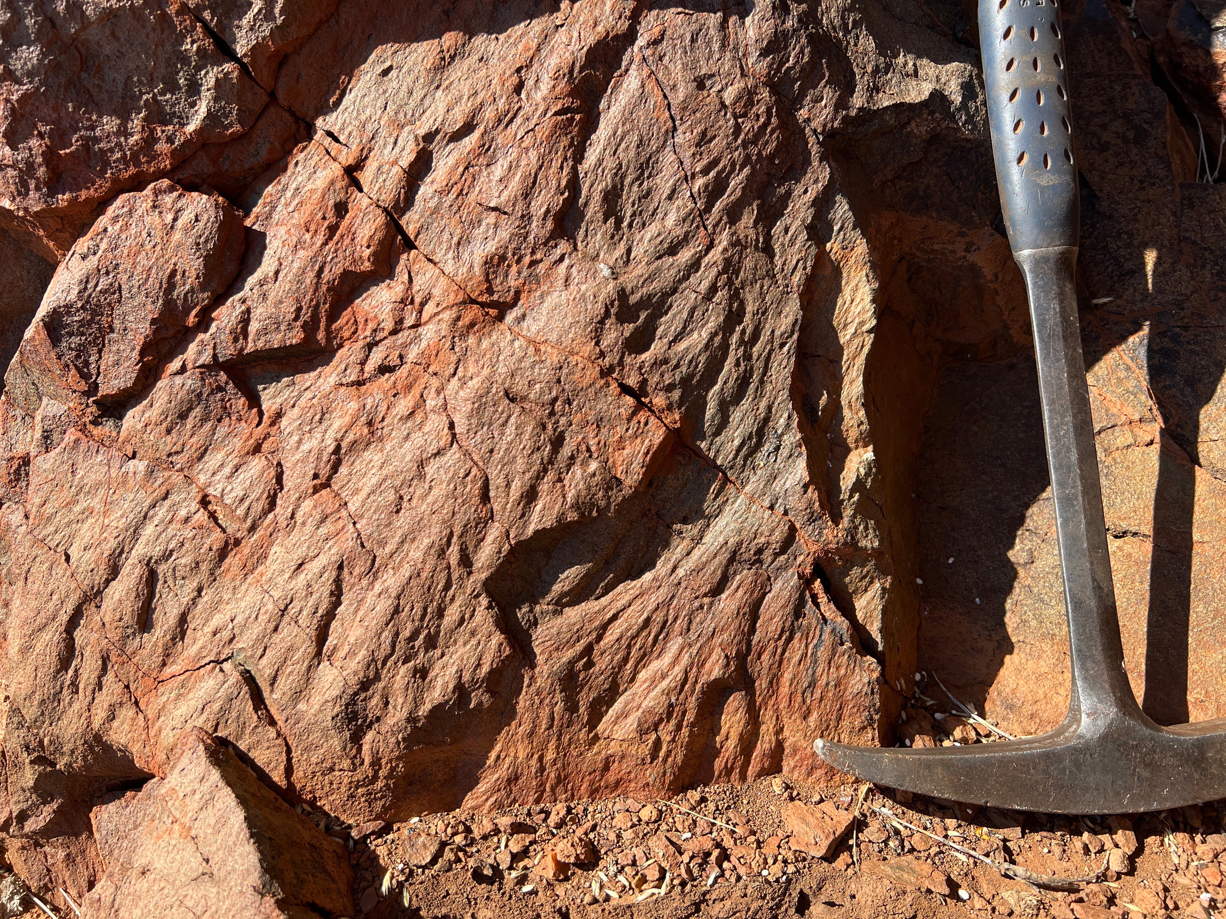 Rock at the oldest asteroid impact crater site on the planet