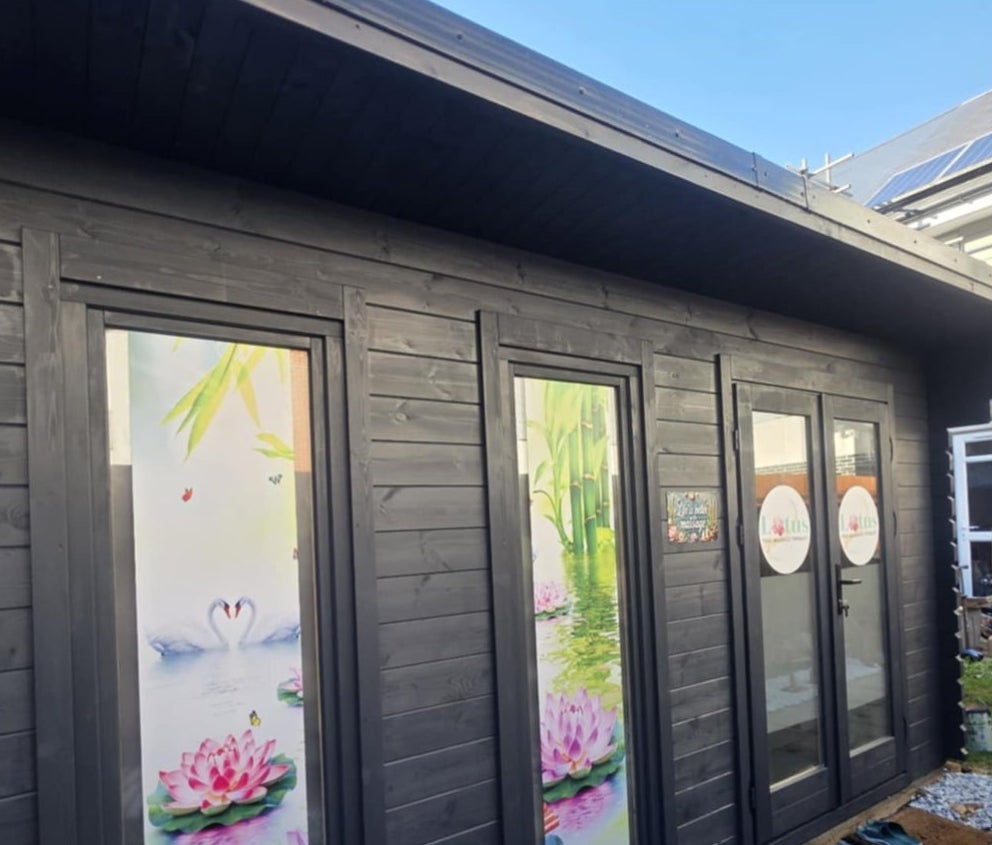 Massage parlor operated from garden cabin