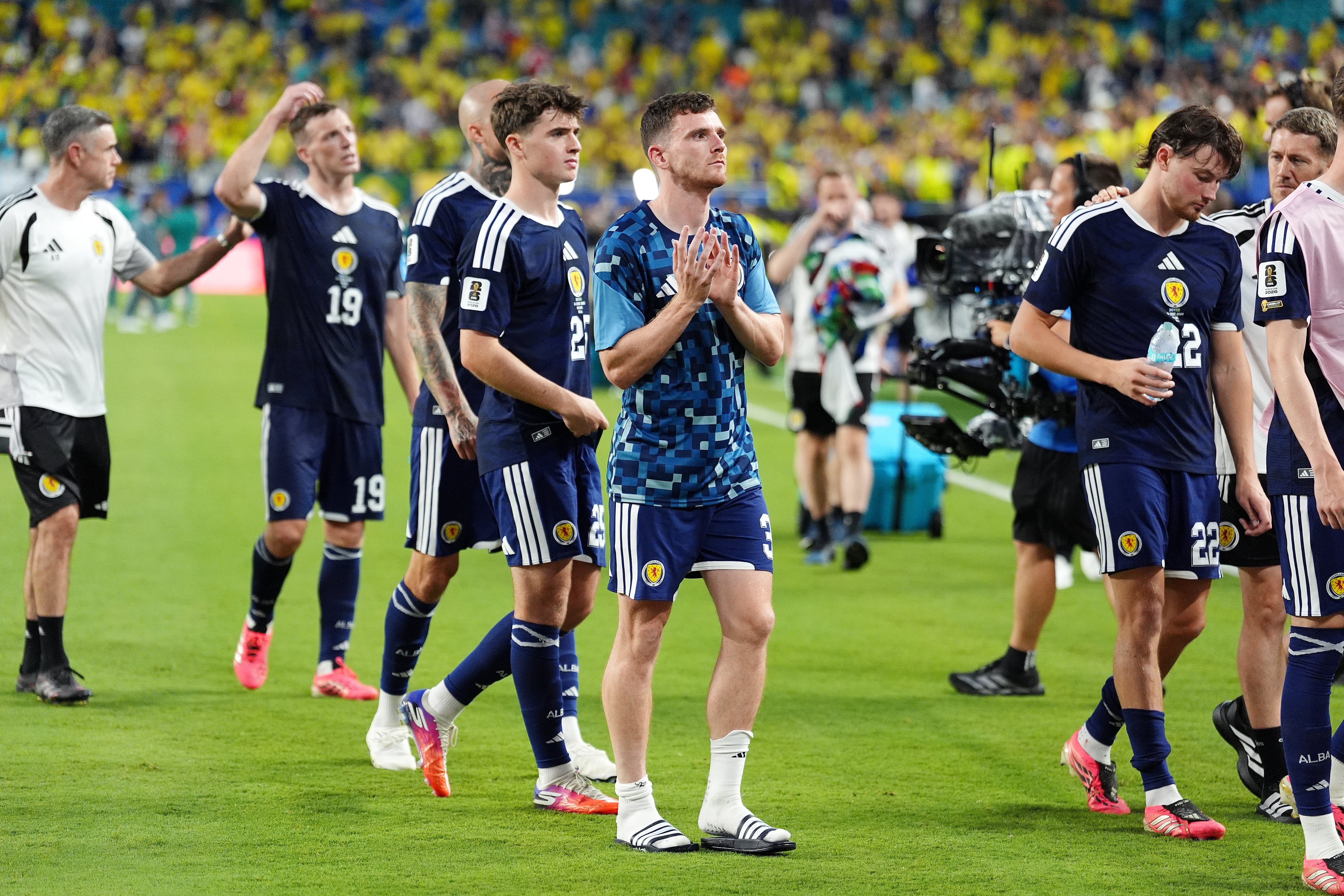 Andy Robertson was left frustrated after picking up an injury against Brazil