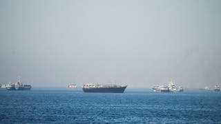 Vessels are seen at the Strait of Hormuz, as seen from Musandam, Oman, 1 June 2026