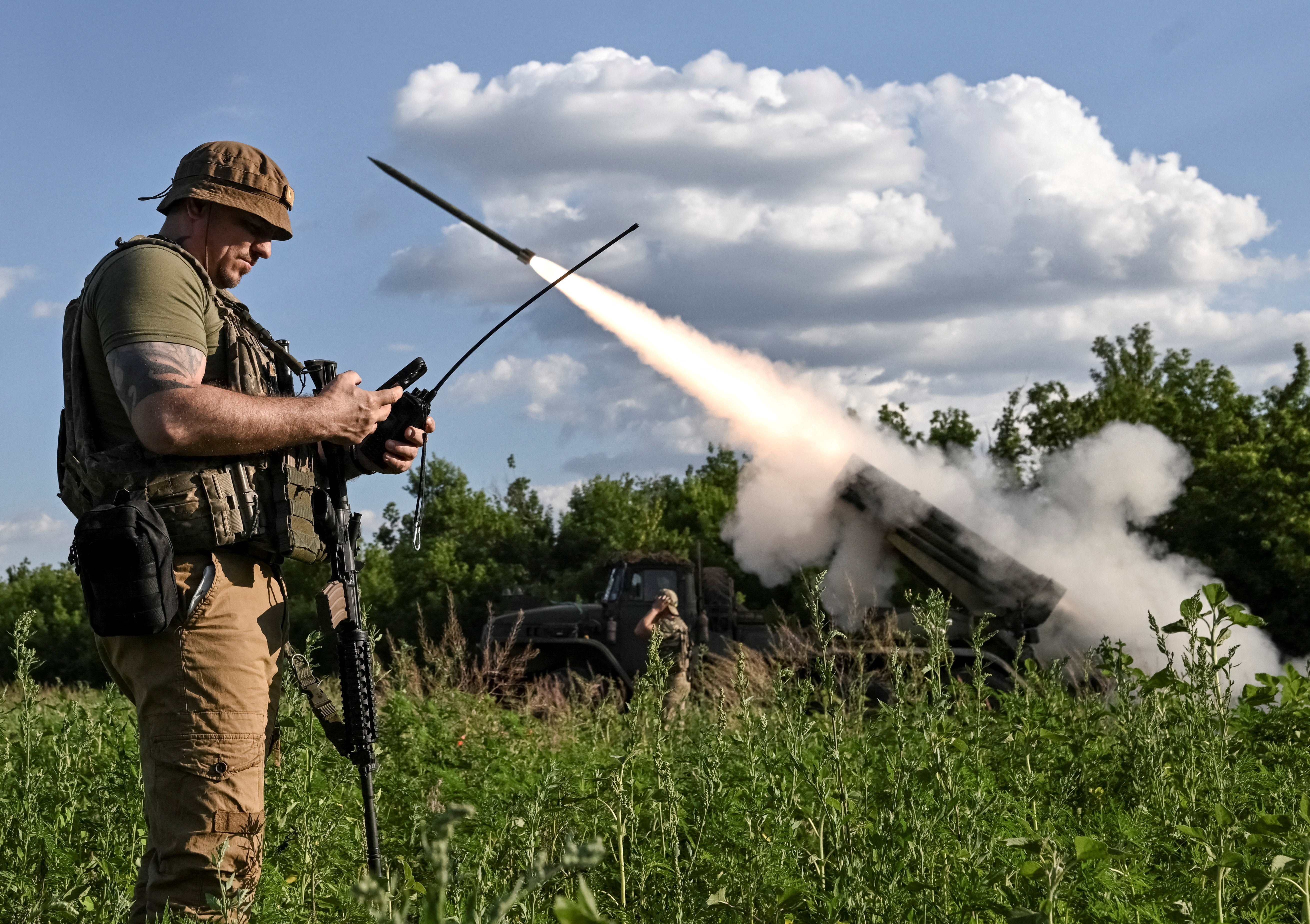 Ukrainian forces conduct operations against Russian troops in the Dnipropetrovsk region (Reuters)