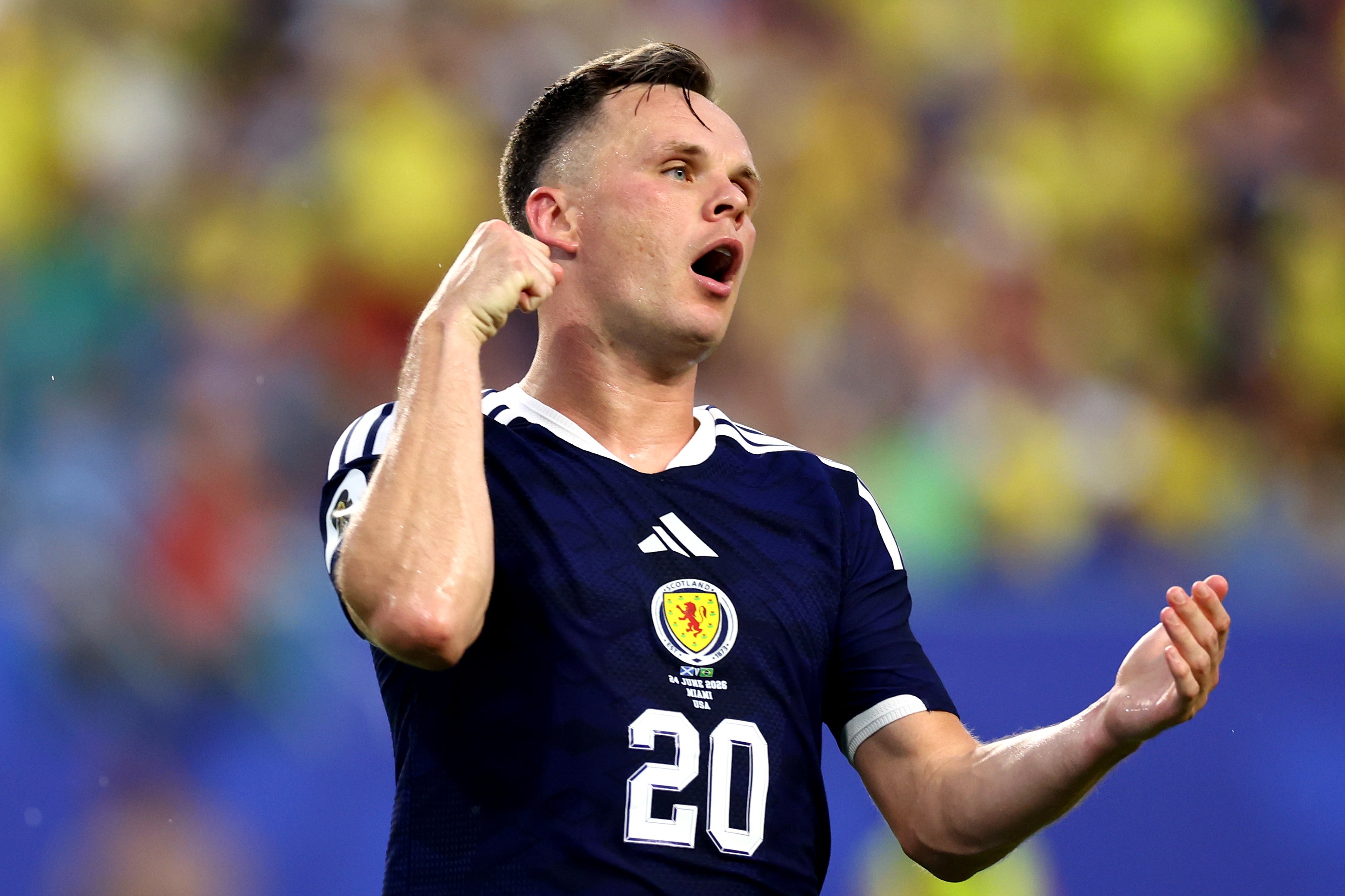 Lawrence Shankland was left frustrated by defeat to Brazil (Getty)