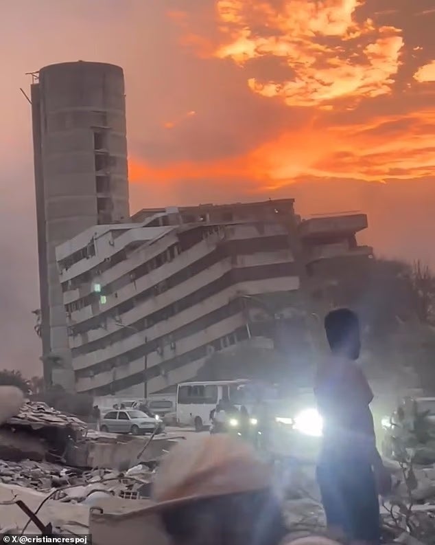 Harrowing footage has revealed the extent of the damage (X/@@cristiancrespoj)