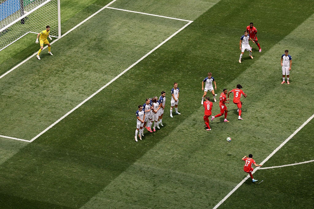 A free kick can be defended against by a whole team and is taken from where the offense occurred