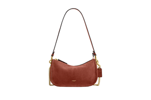Coach waverly suede and leather crossbody shoulder bag