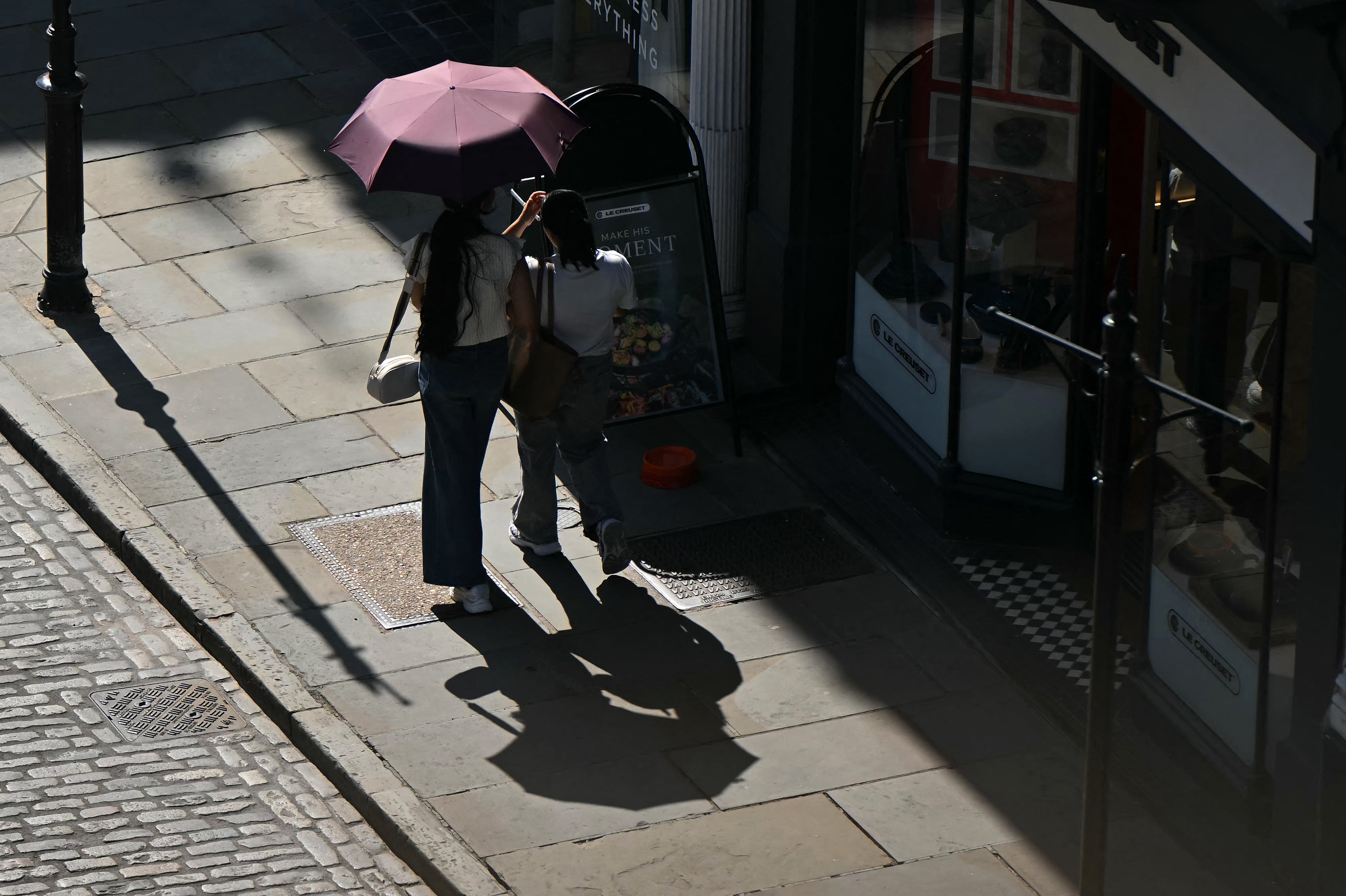 Streets across the UK were quieter than usual as people stayed indoors during the heatwave