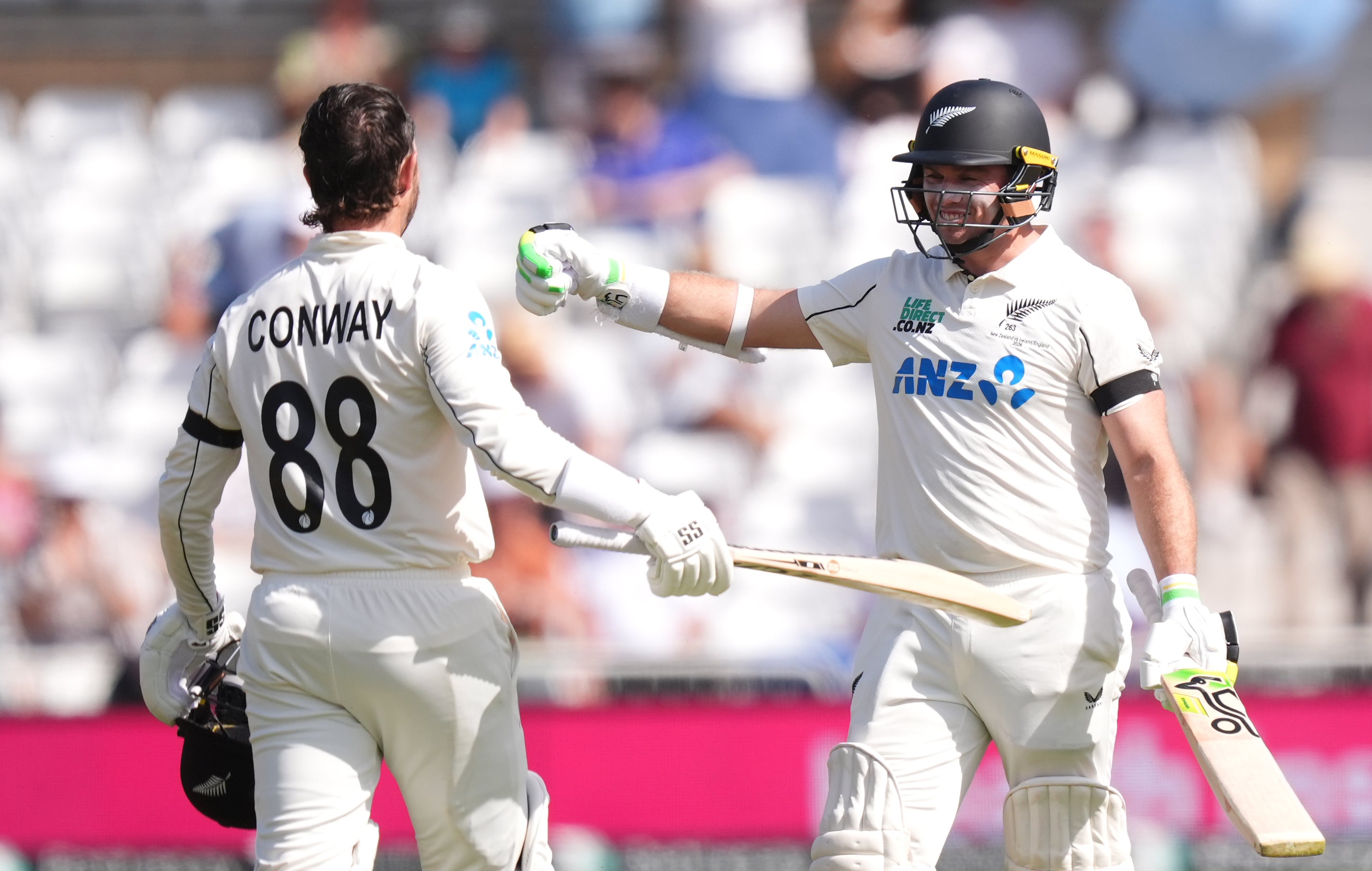 Devon Conway, left, and Tom Latham both made centuries on day one (Mike Egerton/PA) (PA Wire)