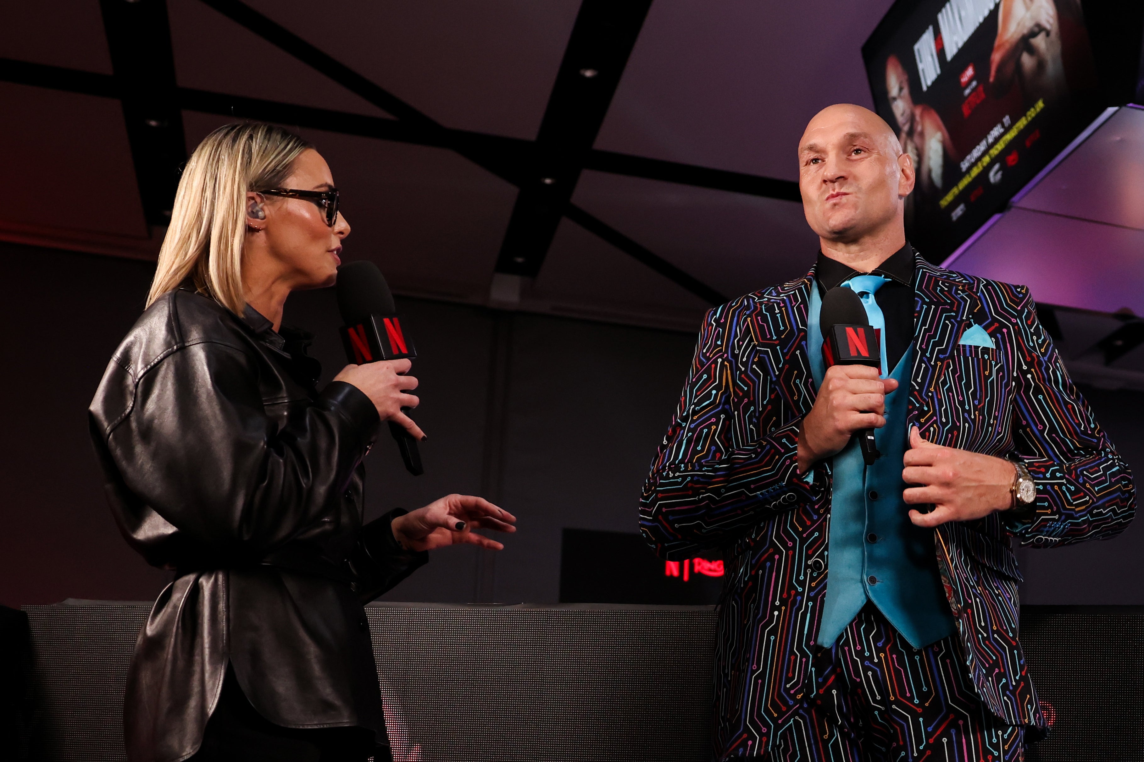 Woolhouse interviewing Tyson Fury earlier this year (Getty)