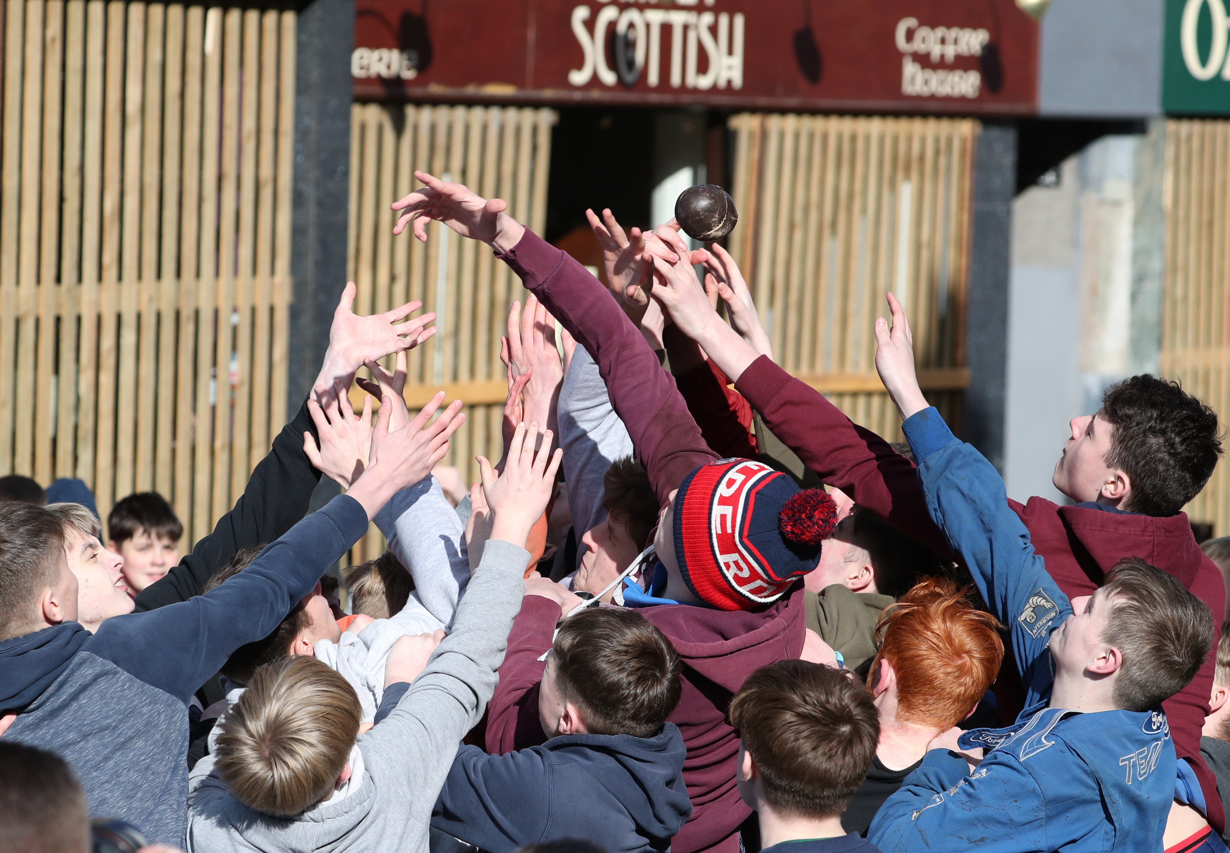 The King will be invited to start the annual hand ba’ game, which has been played in Jedburgh every year since 1704 (Andrew Milligan/PA) (PA Archive)