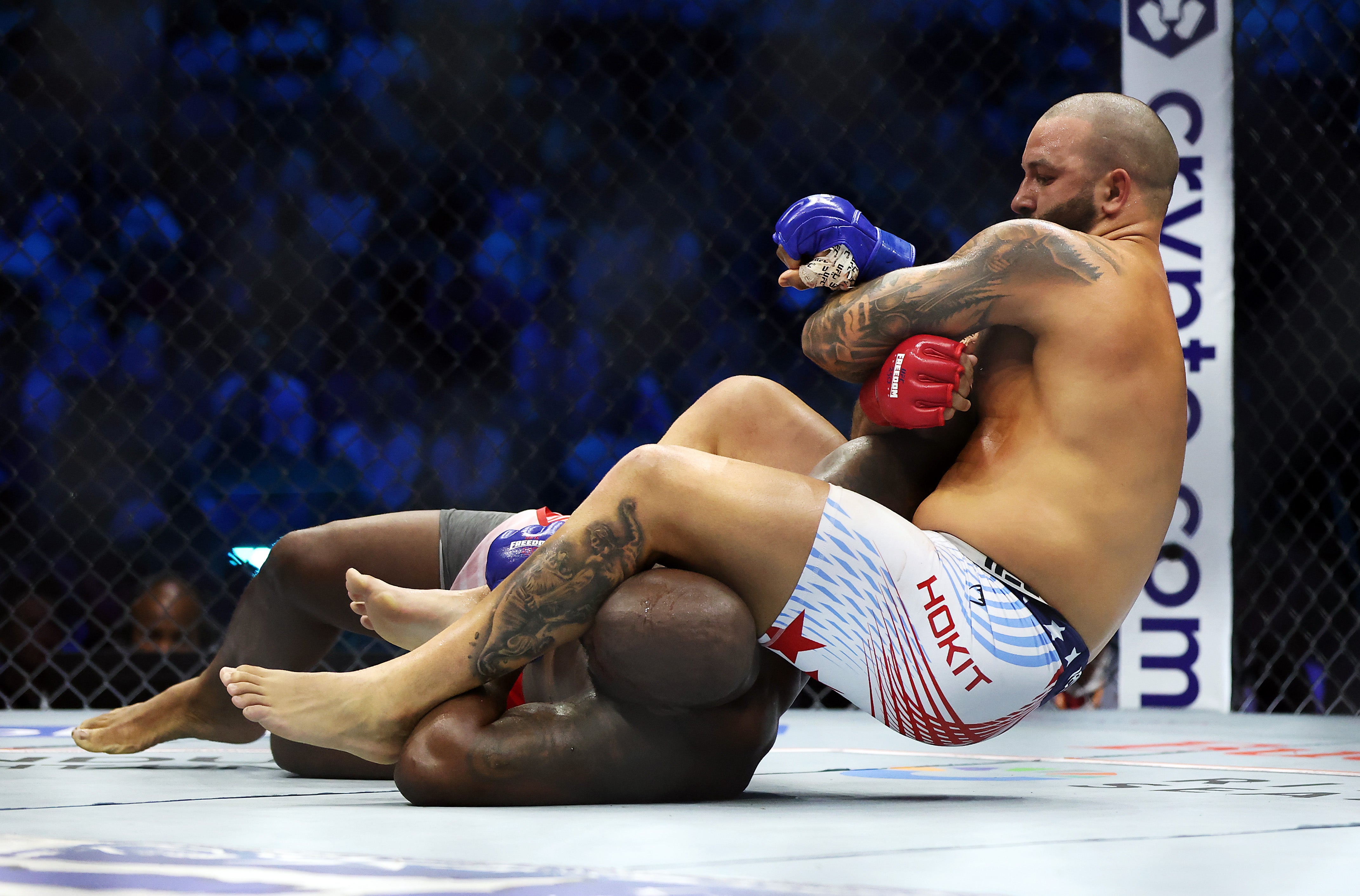 After Hokit won his heavyweight bout against Derrick Lewis during the UFC fight on the South Lawn of the White House on June 14
