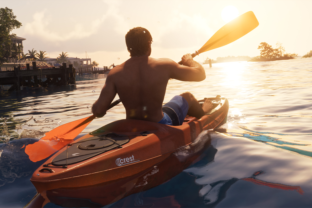 This kayak is one of the vehicles you get with the Ultimate Edition