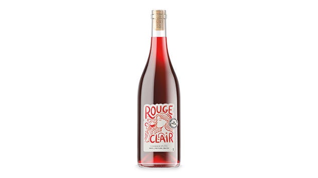 Aldi's Specially Selected Rouge Clair, whose thermochromic label turns blue when it's cold enough to pour