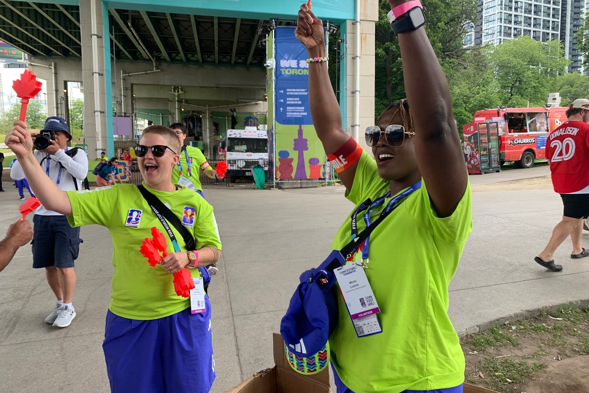 A maple leaf-shaped Canadian clapper sparks a World Cup buzz across Toronto
