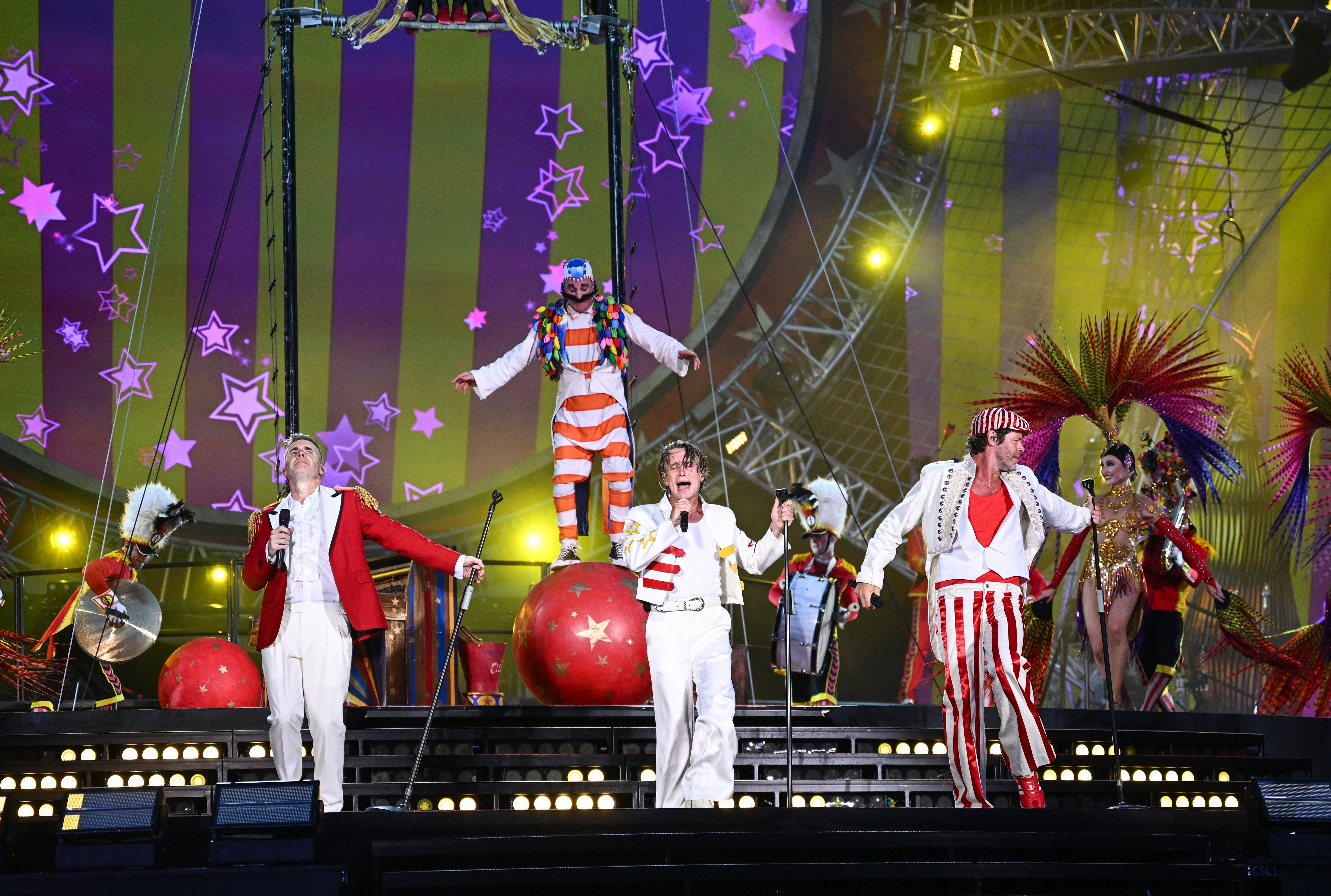 Take That are currentlty performing as a three-piece (Getty)