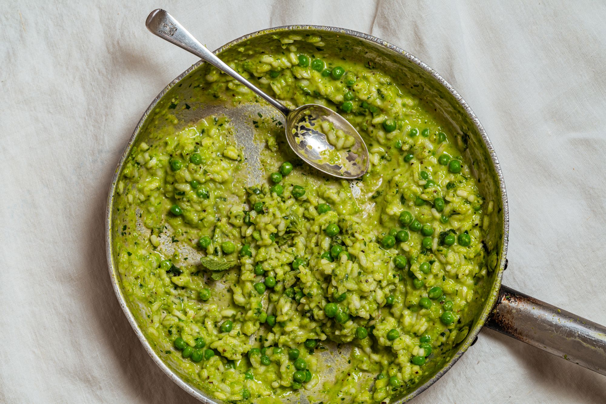 Pea and mint risotto – proof that restraint, not effort, is the harder skill