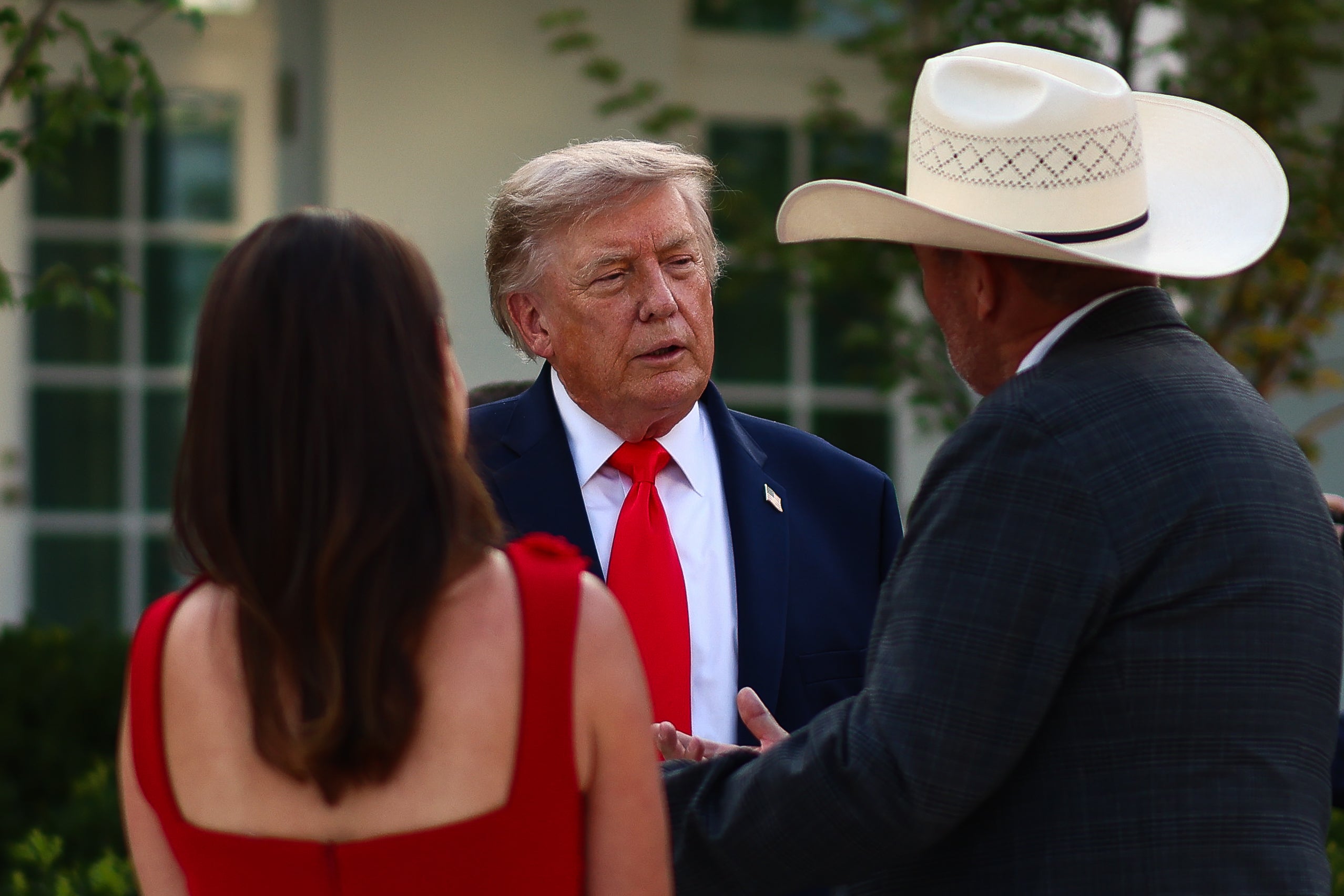 Despite Trump’s reassurances to representatives of America’s agricultural sector, they have been hard-hit by the policies he has enacted since his return to power last year (Getty)