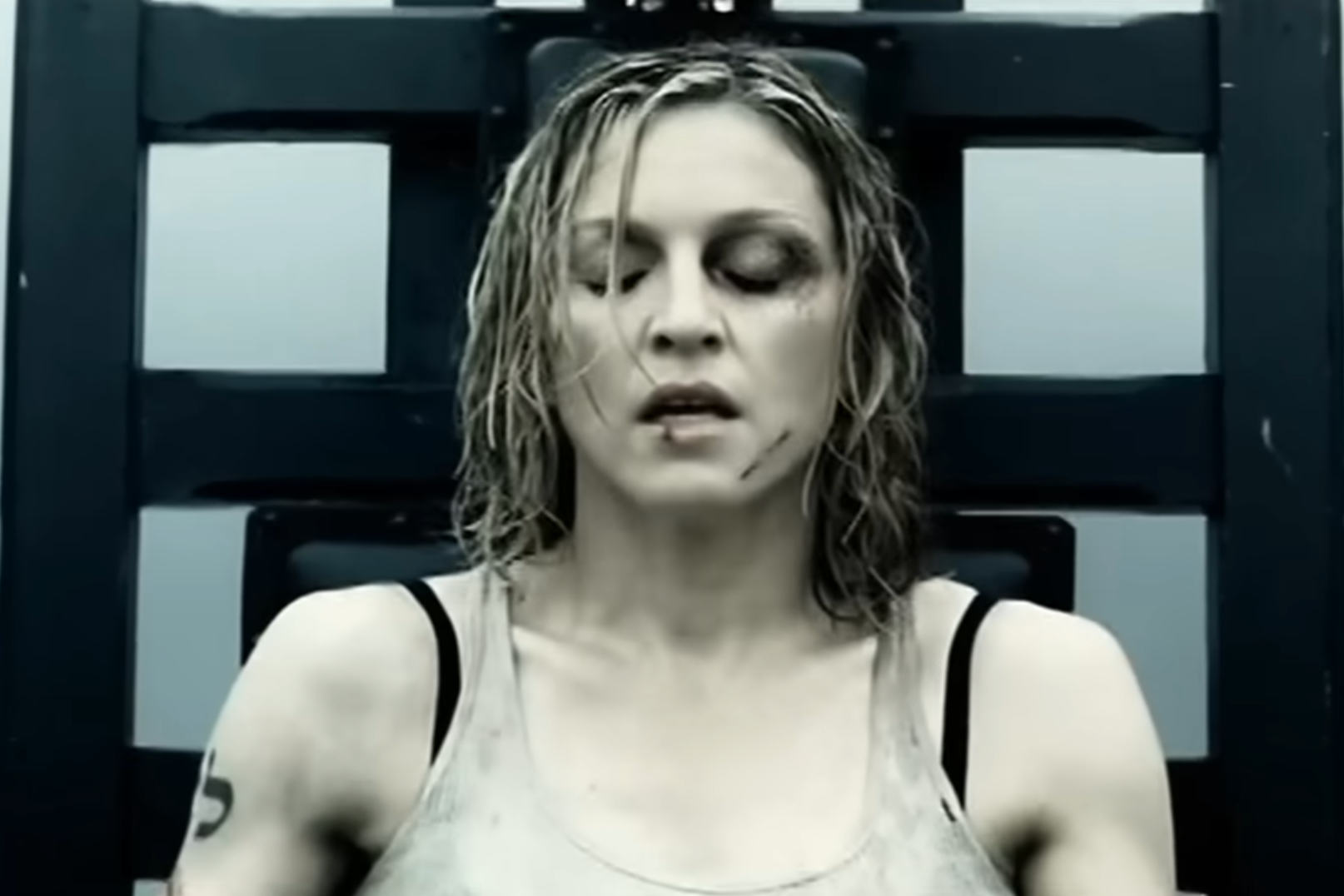 Madonna in her video for ‘Die Another Day’ (Warner Bros)