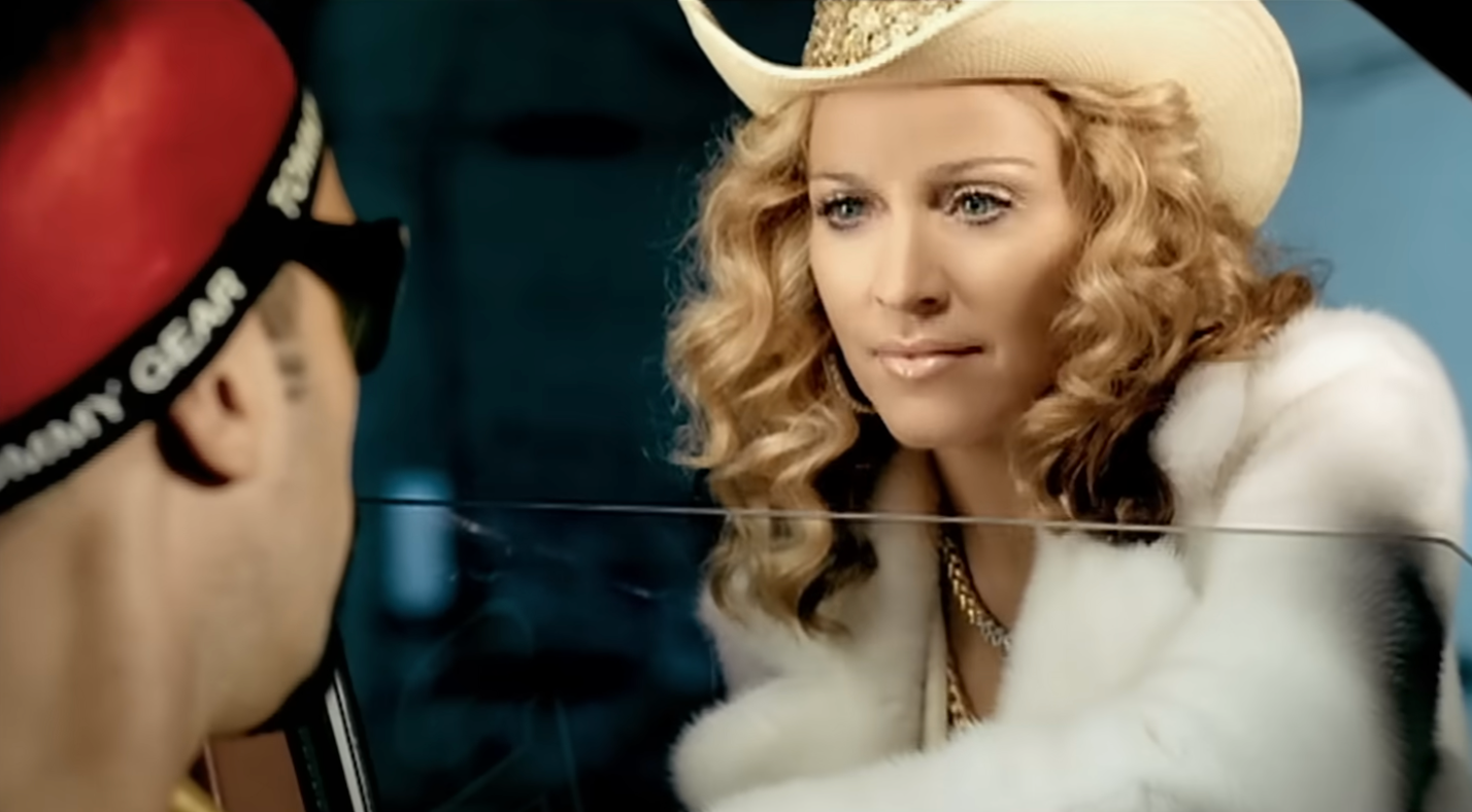 Madonna in her video for ‘Music’