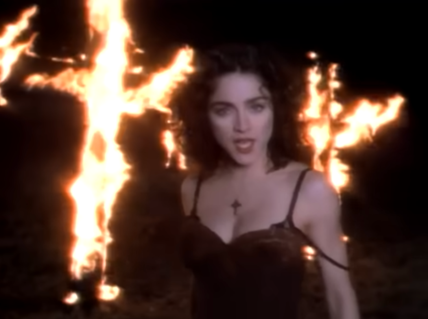 Madonna in her video for ‘Like a Prayer’