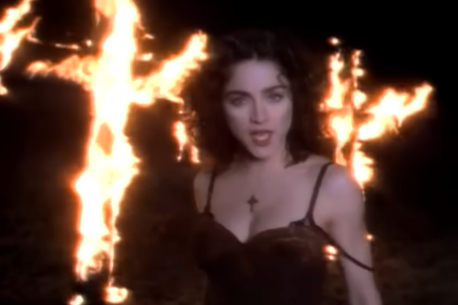 Madonna in her video for ‘Like a Prayer’ (Warner Bros)