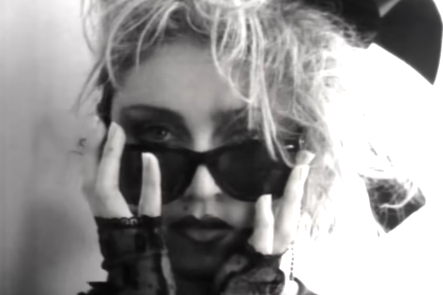 Madonna in her video for ‘Lucky Star’ (Warner Bros)