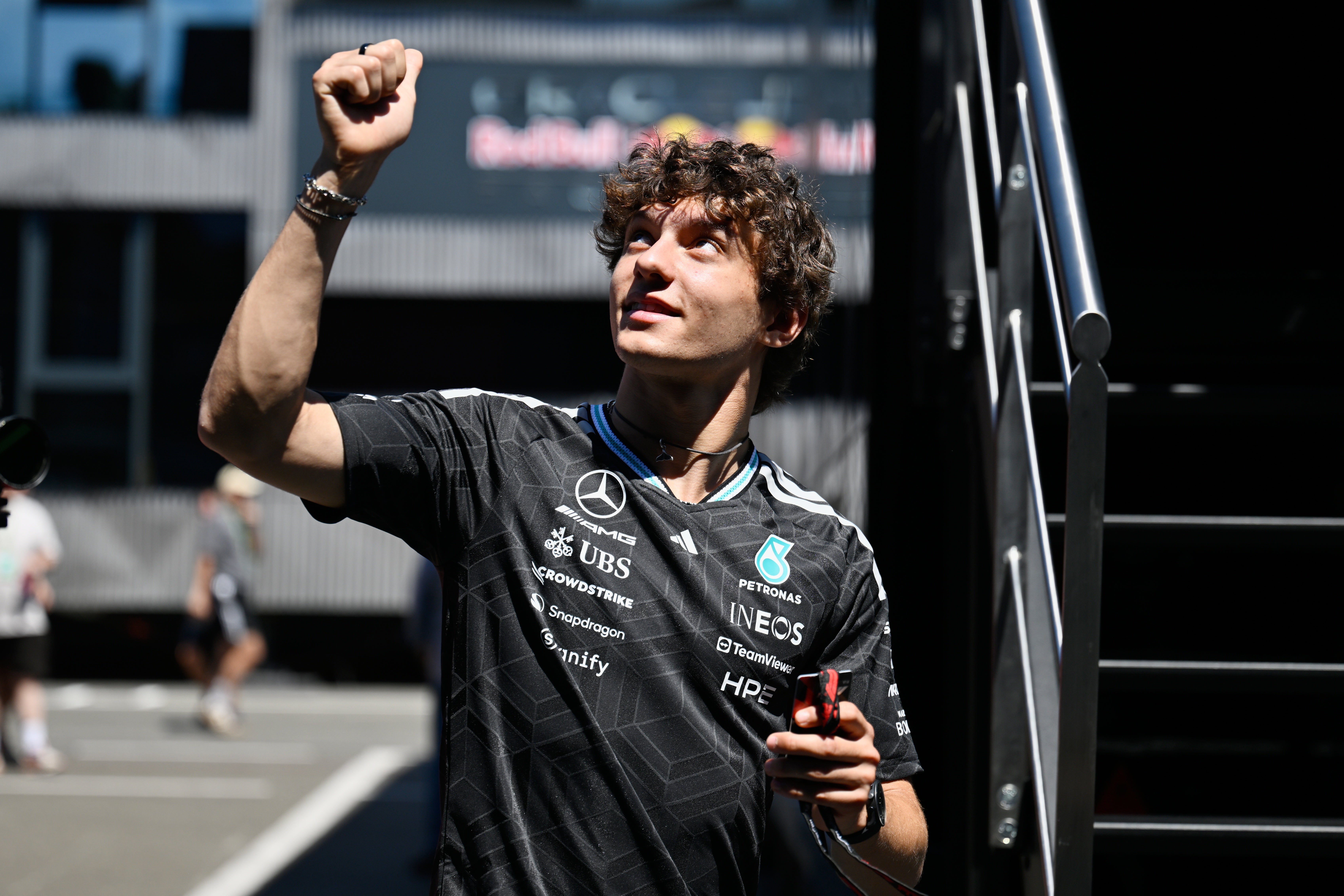 Mercedes driver Andrea Kimi Antonelli led the way in first practice (Denes Erdos/AP)
