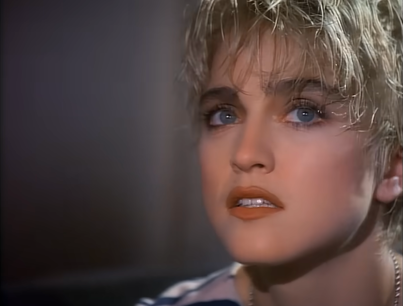Madonna in her video for ‘Papa Don’t Preach’