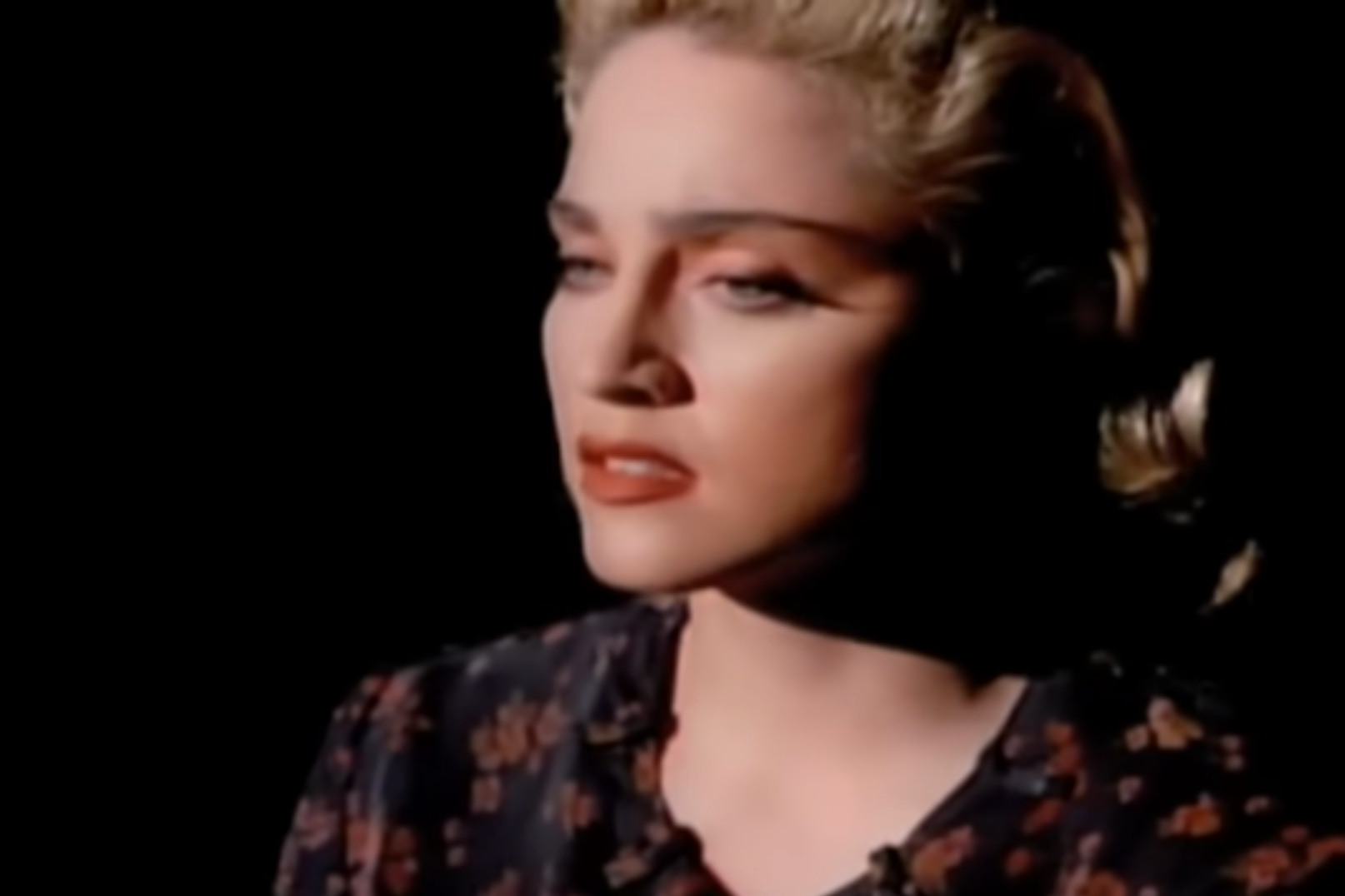 Madonna in her video for ‘Live to Tell’ (Warner Bros)