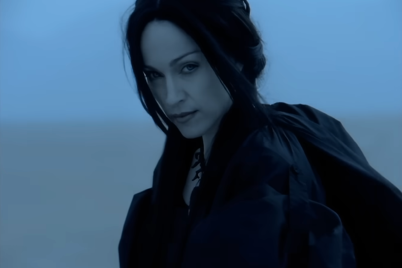 Madonna in her video for ‘Frozen’ (Warner Bros)
