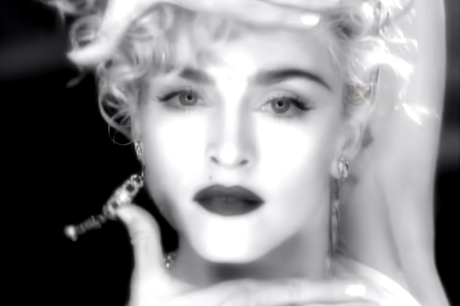 Madonna in her video for ‘Vogue’ (Warner Bros)