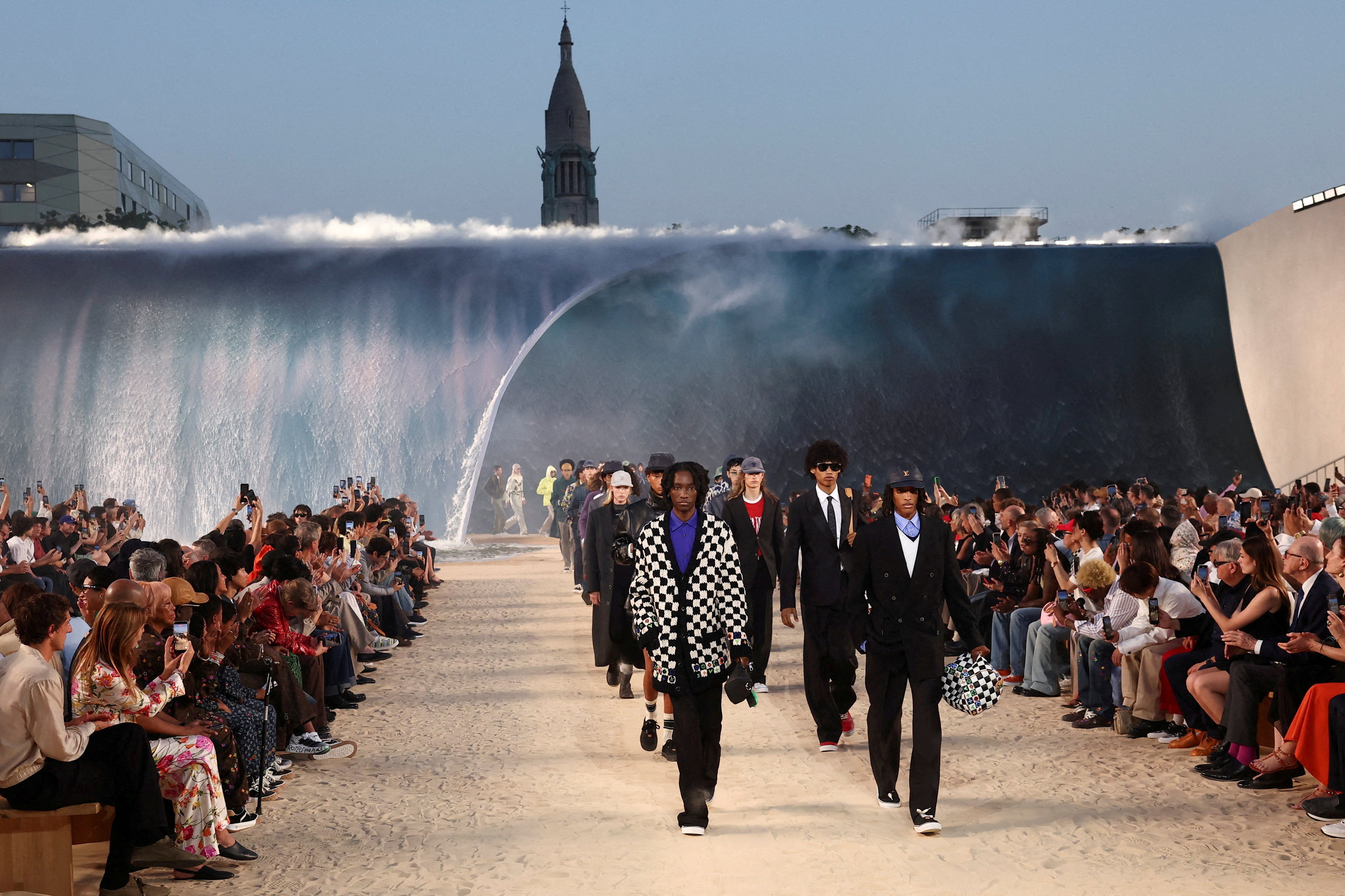 Louis Vuitton faces backlash over Paris Fashion Week waterfall during heatwave