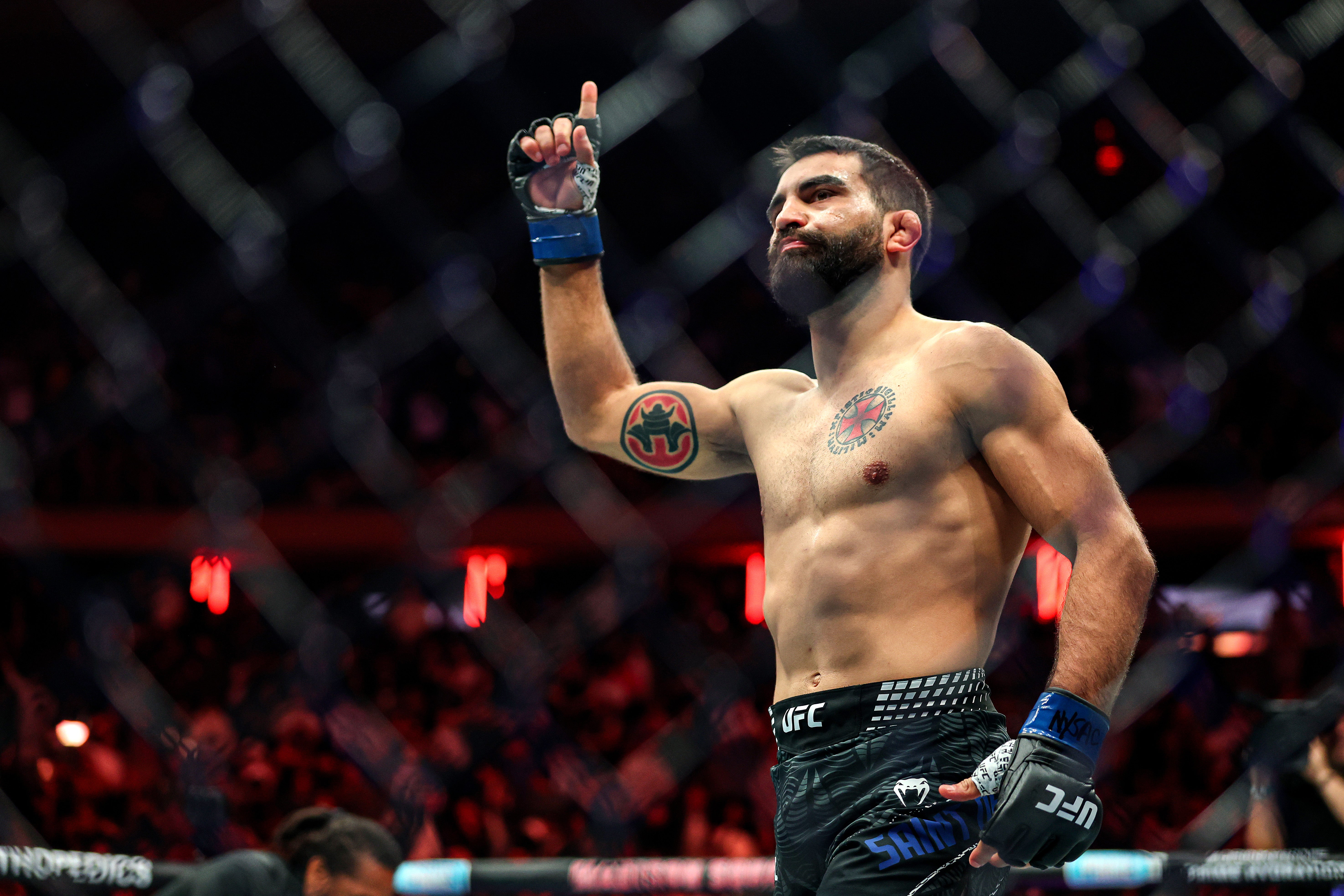 Ex-French special forces soldier Benoit Saint-Denis is one of the UFC's scariest lightweight contenders (Getty)
