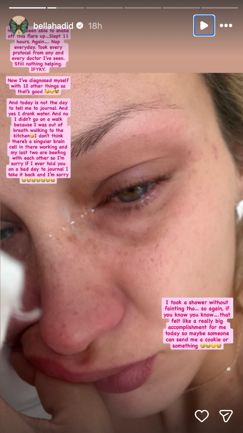 Bella Hadid was diagnosed with Lyme disease in 2012
