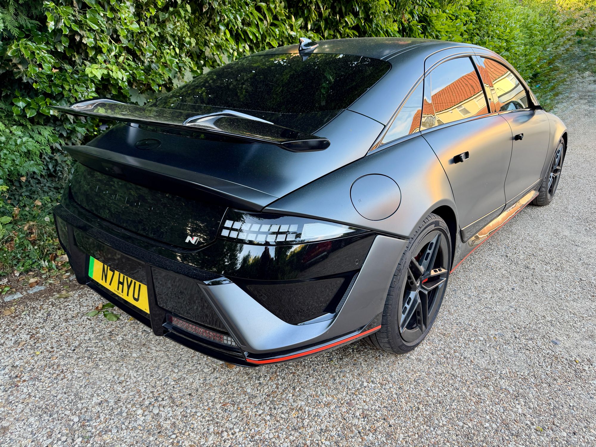 The Hyundai Ioniq 6 N looks every inch the performance car in its Nocturne Grey matte paintwork