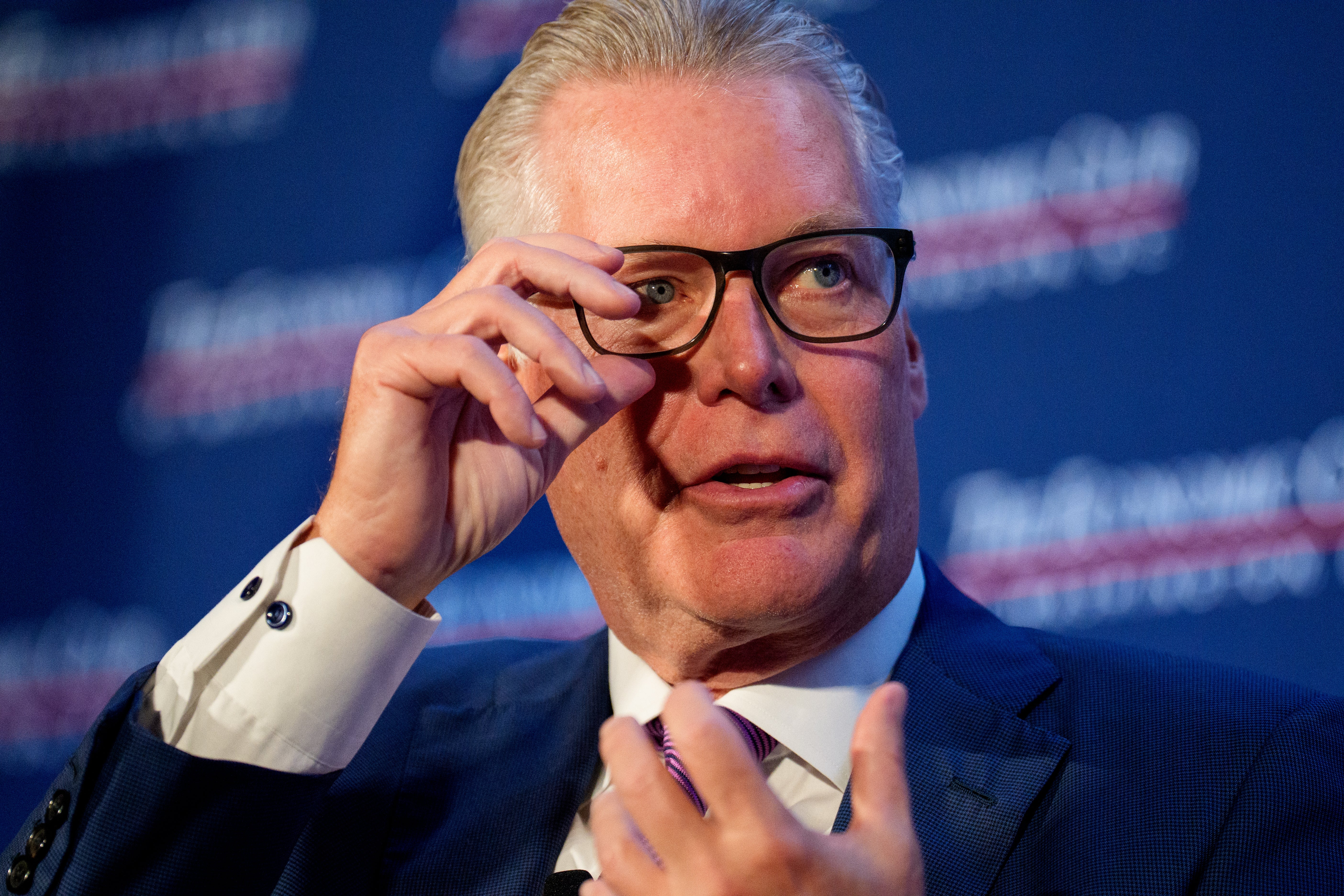 Delta CEO Ed Bastian said airline fares haven’t dropped as fast as jet fuel prices because ‘there's not a lot of supply we can bring in because the air traffic control system is congested’