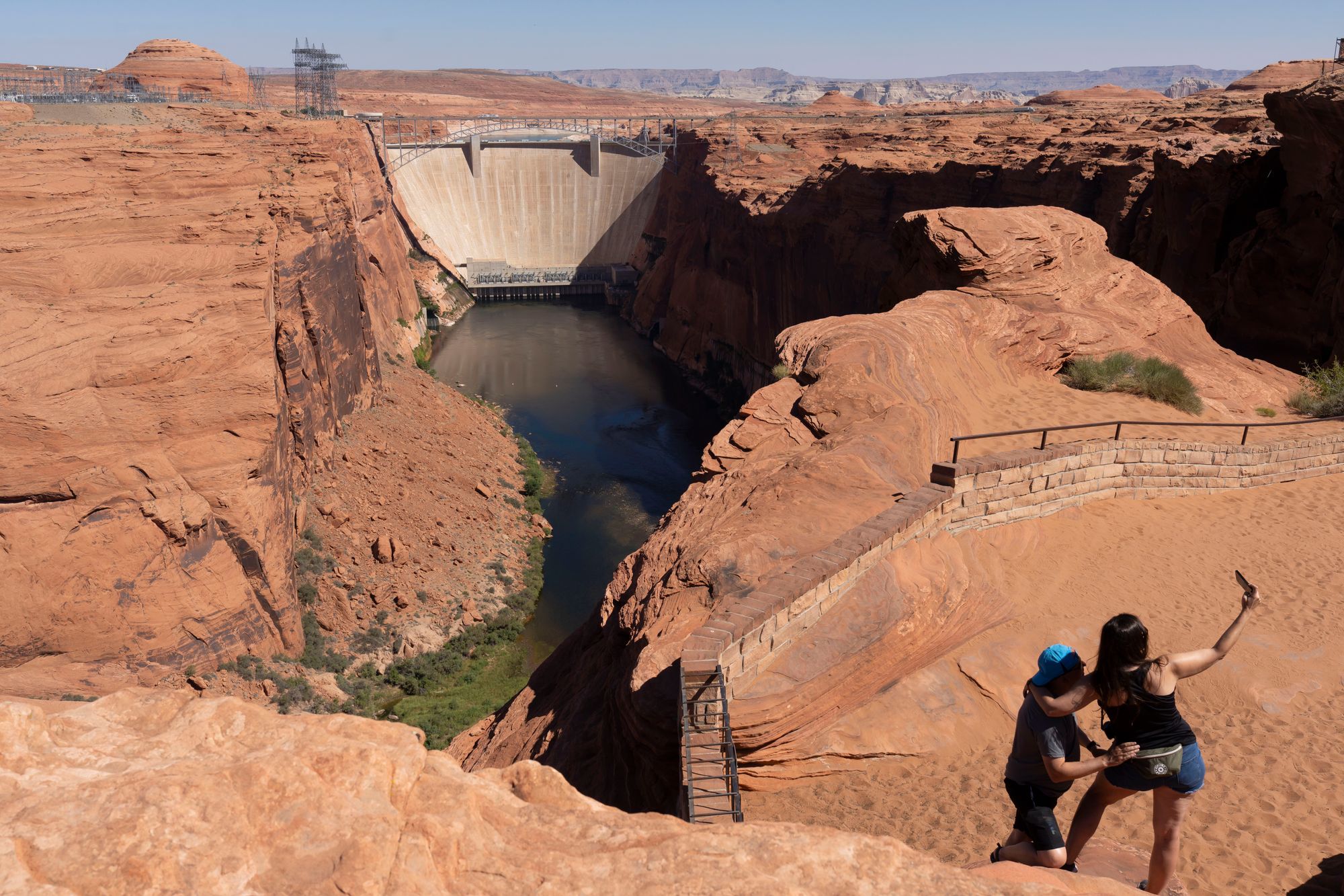 Lake Powell was created in the 1960s with the completion of the Glen Canyon Dam. The dam is the second-tallest concrete-arch in the U.S.