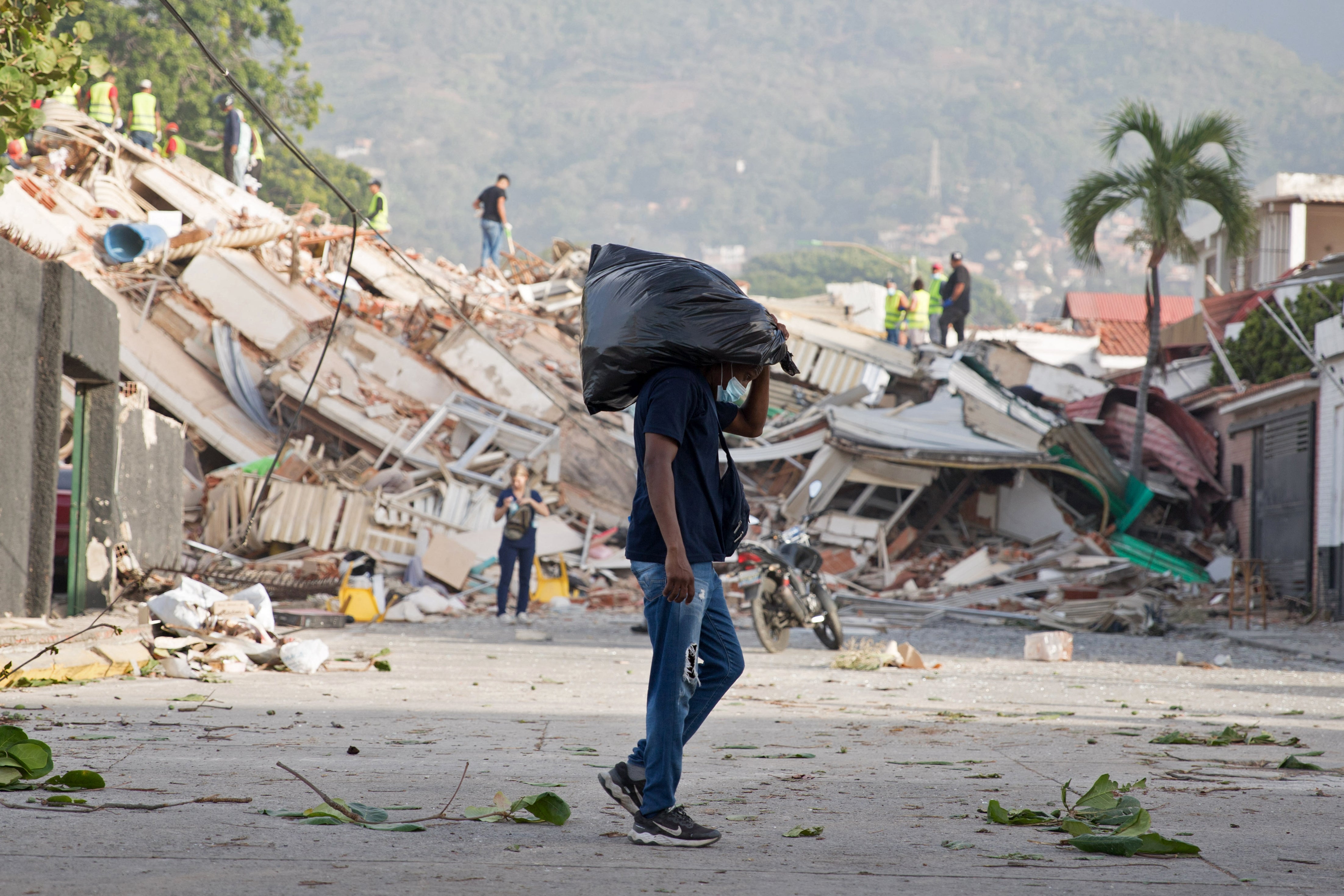 The shaking from the magnitude 7.2 and 7.5 events caused buildings to collapse in cities across the northern part of the country, killing more than 900 people