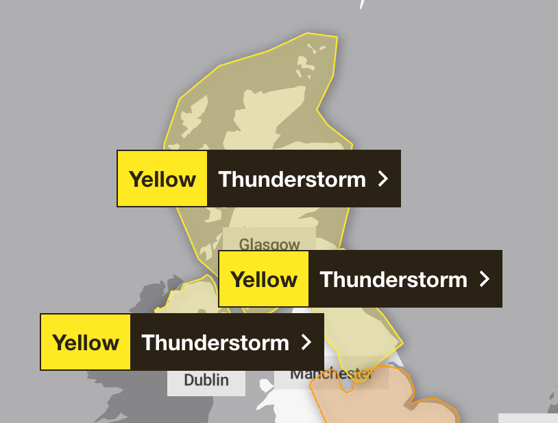 Thunderstorm warnings