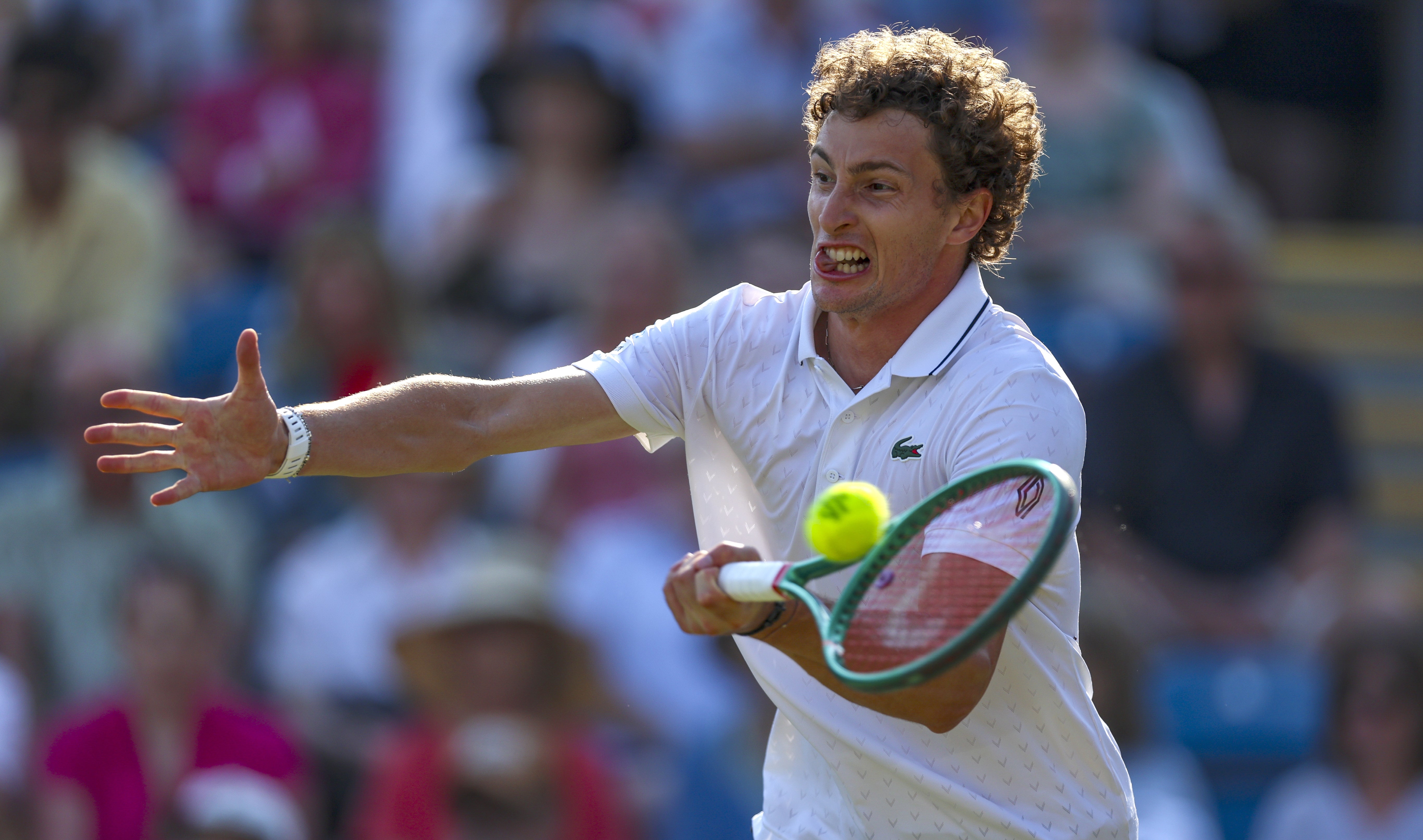 Ugo Humbert celebrated his 28th birthday by beating Jack Draper to reach the final of the Lexus Eastbourne Open (Steven Paston/PA)