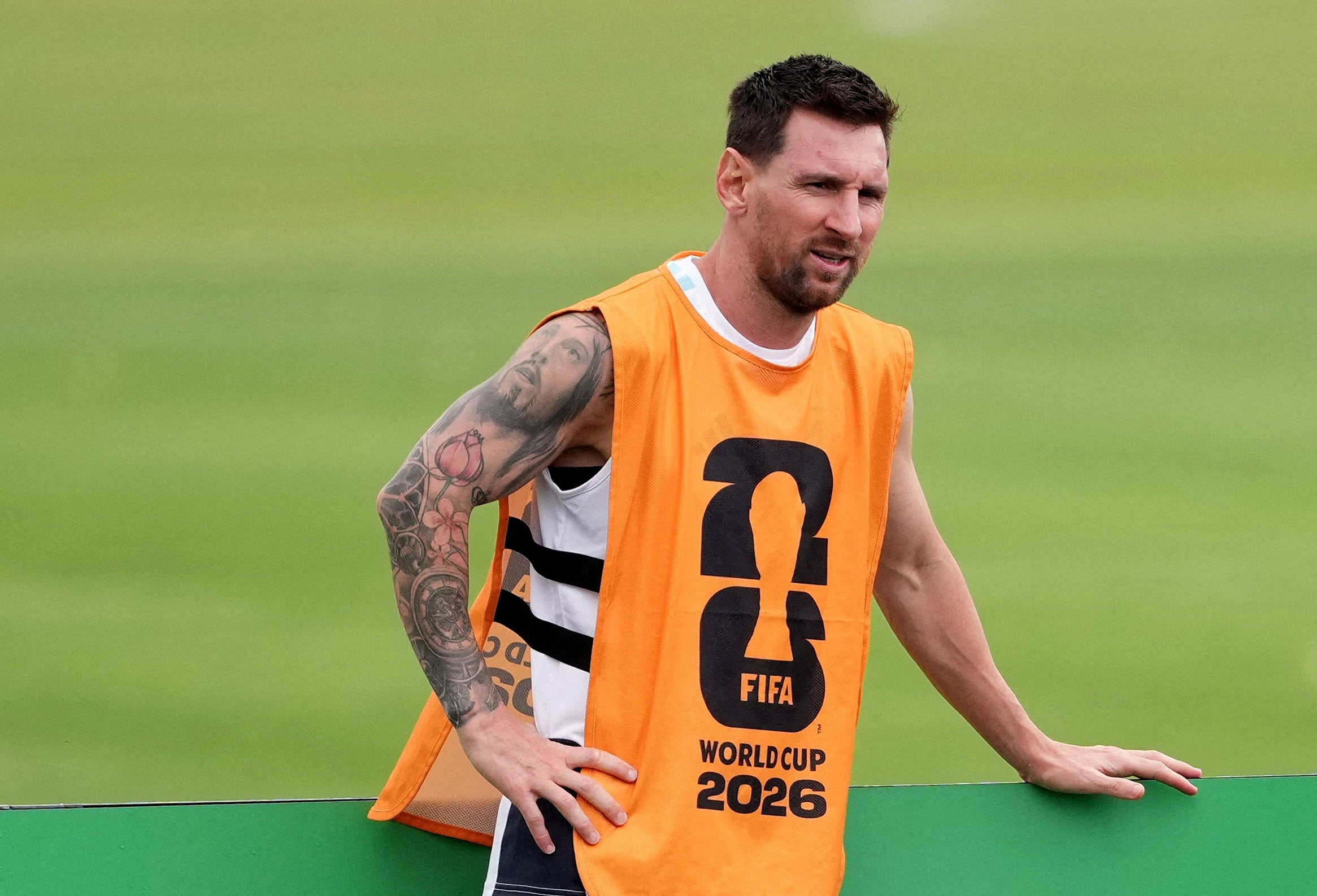 Argentina's Lionel Messi during training on Friday