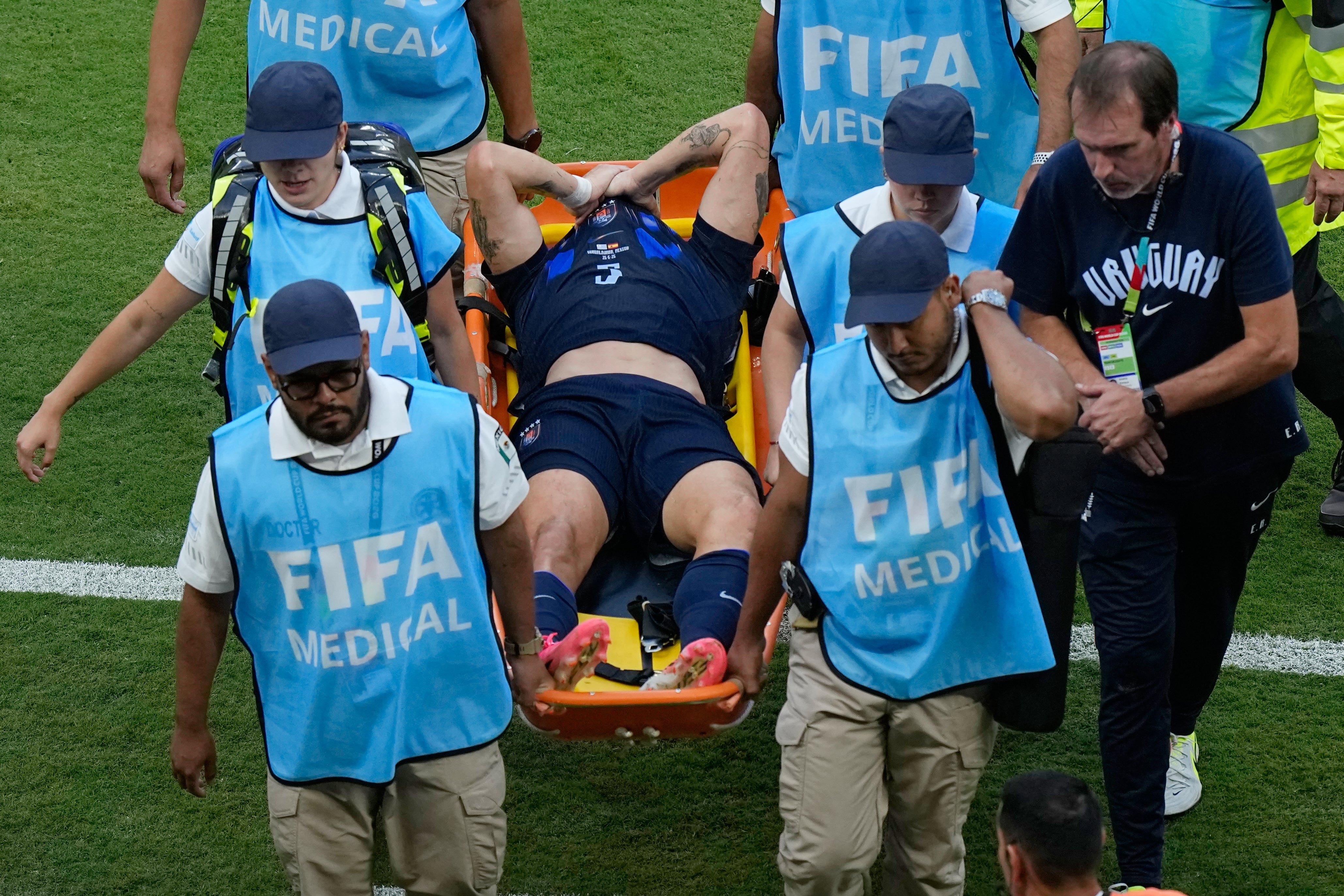 Manuel Ugarte collided with a teammate