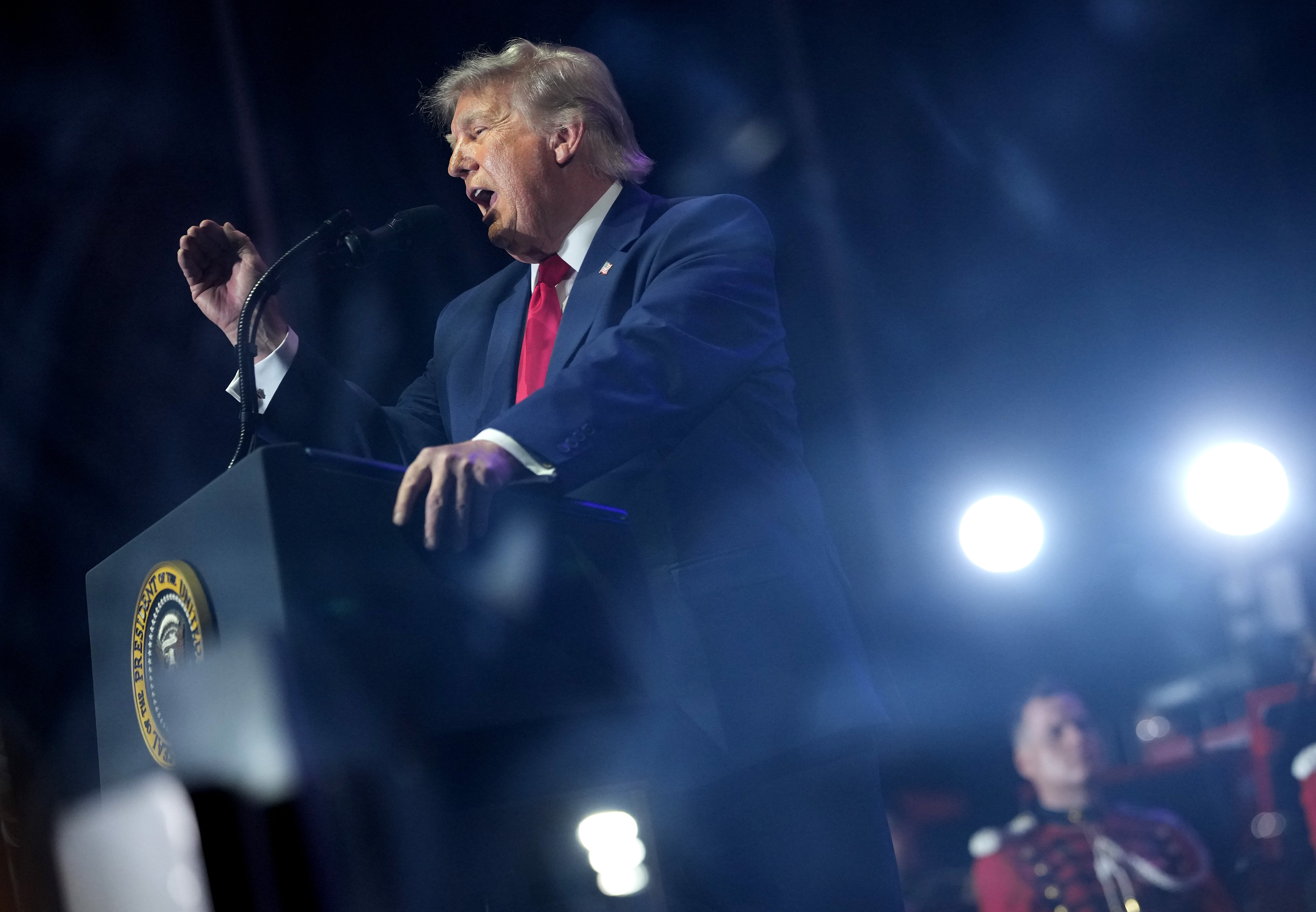 After several artists pulled out of performances at Freedom 2025’s ‘Great American State Fair,’ Trump stepped in for a rally-style speech