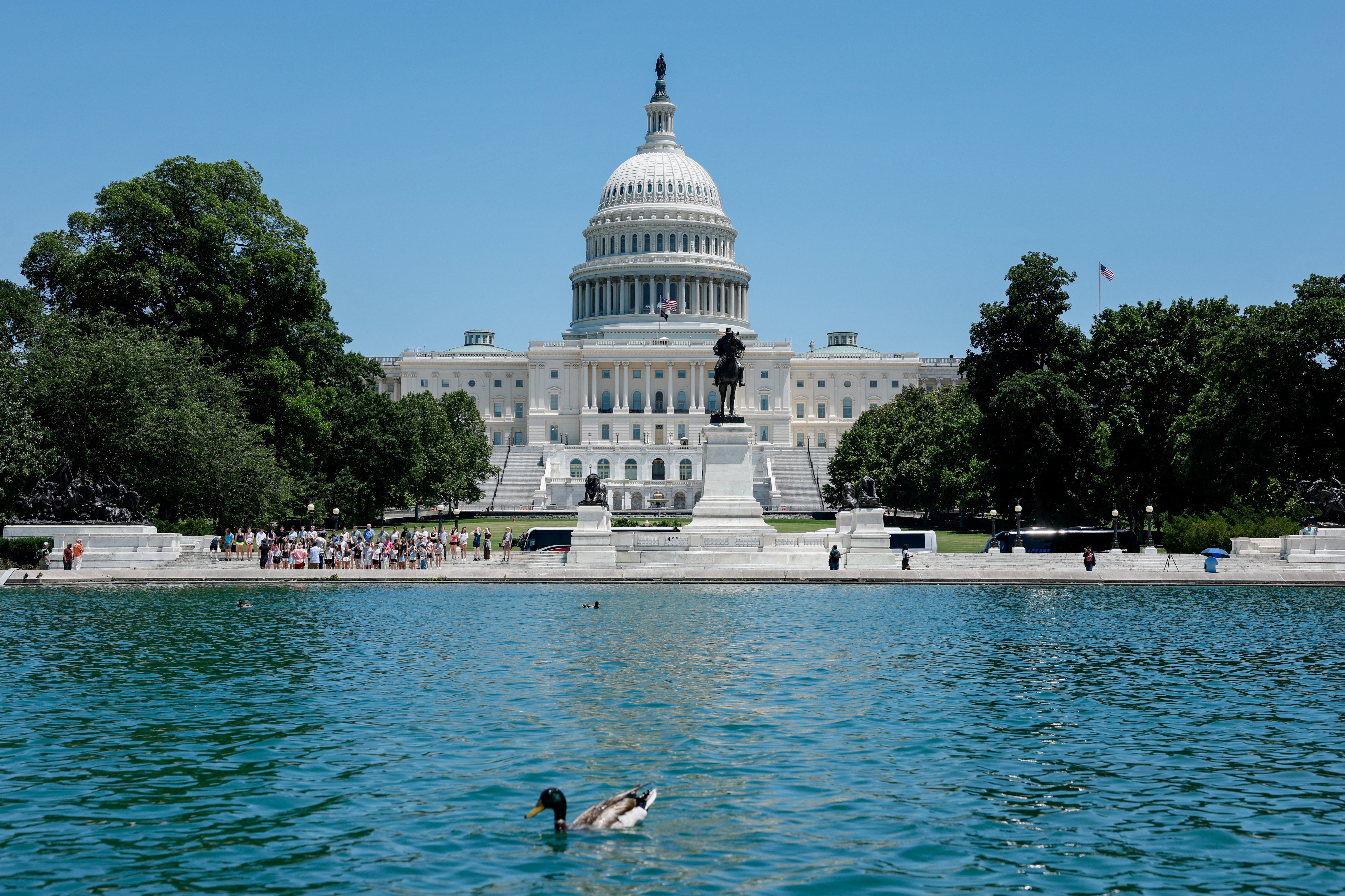 Completed in 1971, the Capitol Reflecting Pool is half the age of the Lincoln pool, and it can be emptied and cleaned within a week