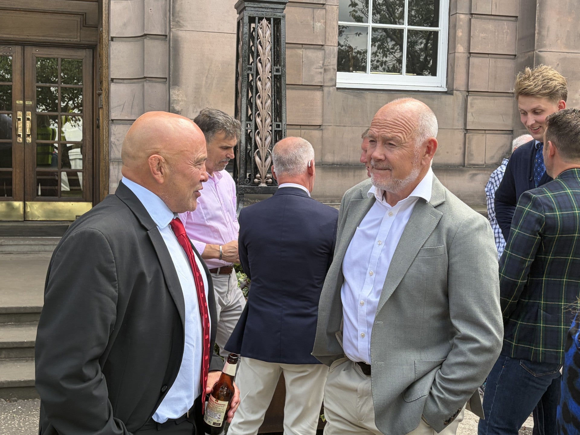 England hooker Brian Moore and Wales winger Ieuan Evans were among the former players in attendance (Nick Forbes/PA)