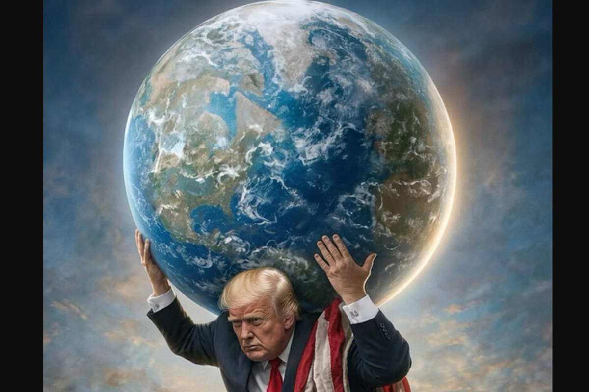 Trump posts boastful Atlas-inspired Truth Social image of himself carrying the world on his shoulders – UK Times Trump posts boastful Atlas-inspired Truth Social image of himself carrying the world on his shoulders – UK Times