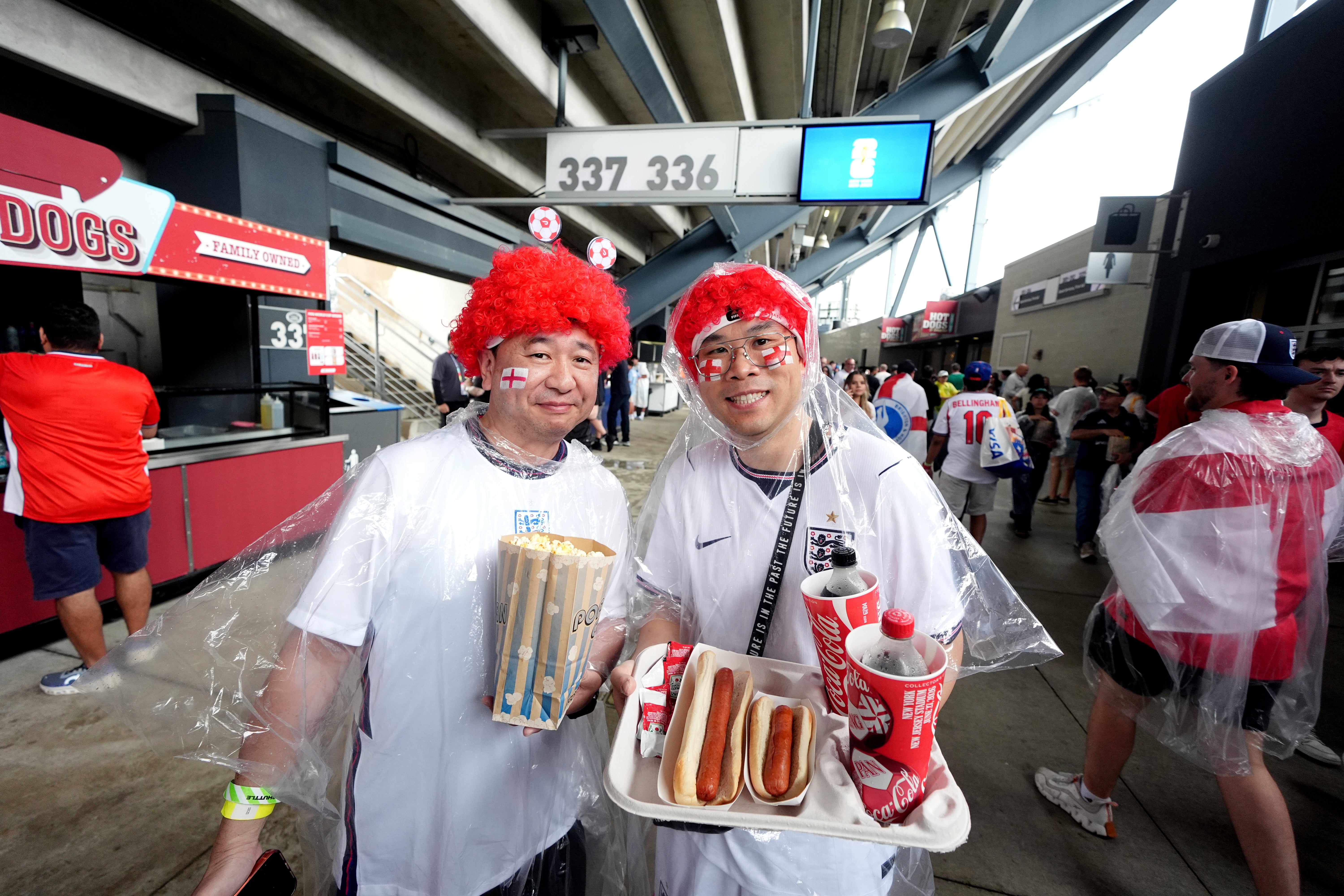 England fans ahead of the match (Martin Rickett/PA) (PA Wire)