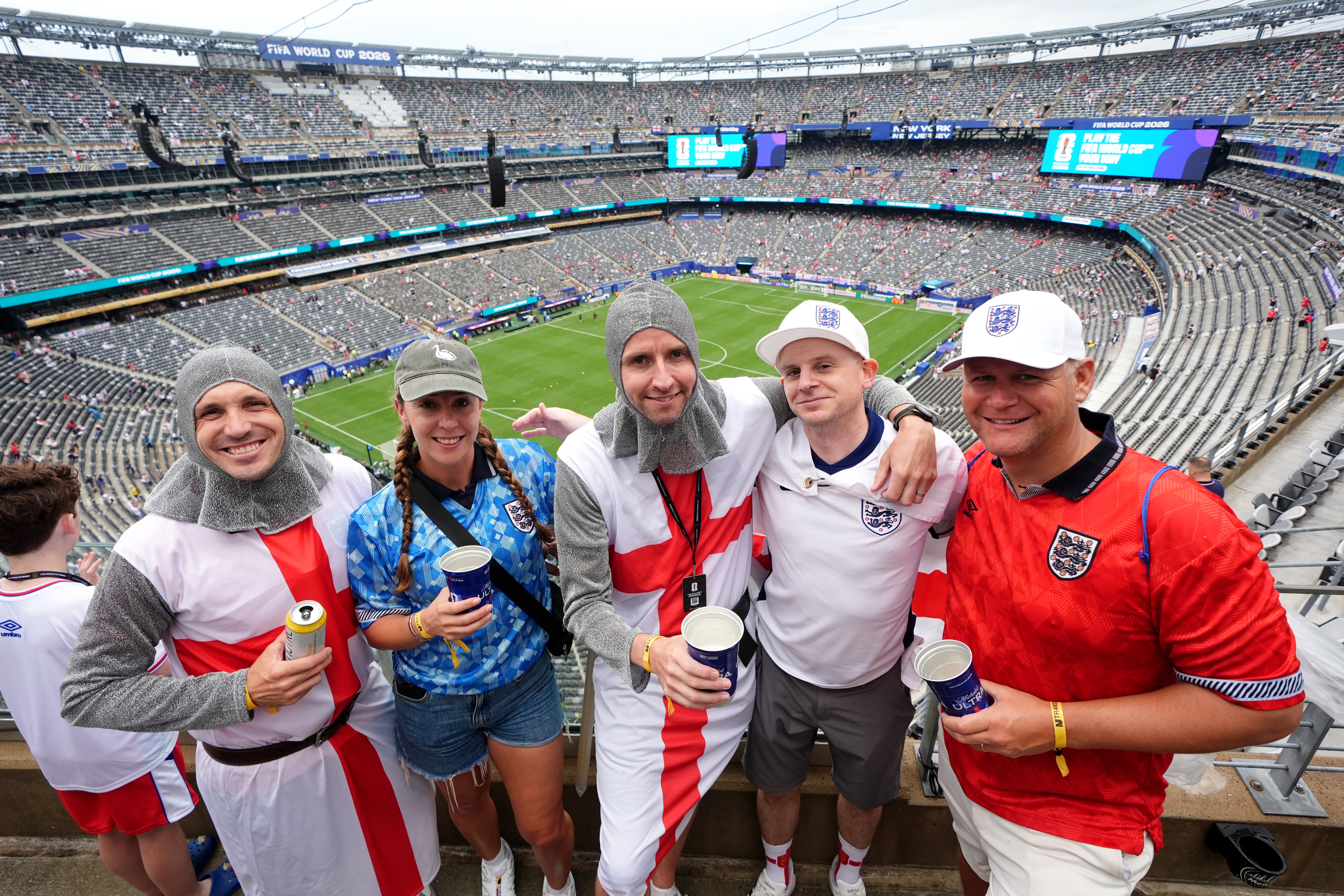 England fans at New York New Jersey Stadium (Martin Rickett/PA) (PA Wire)
