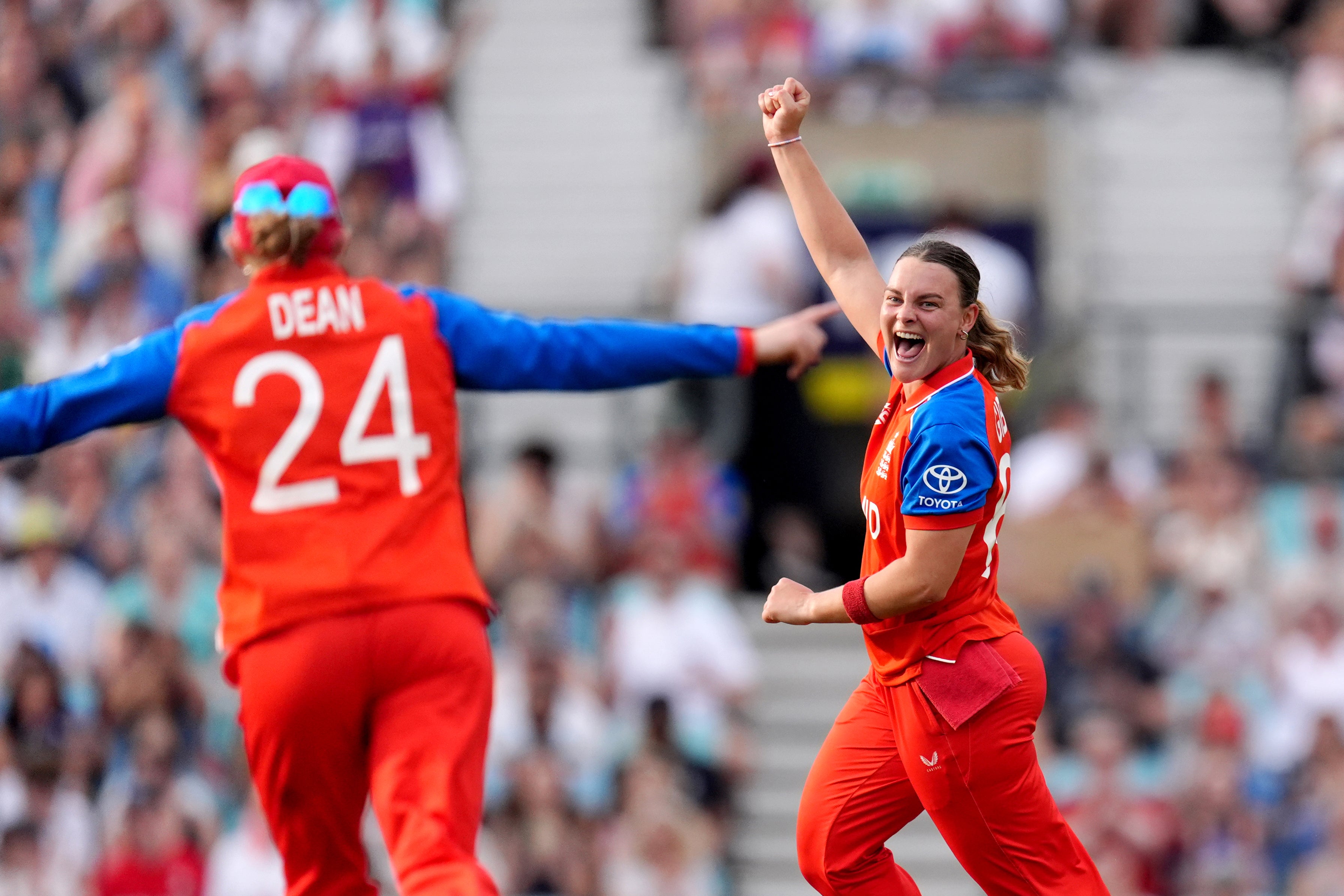 Dani Gibson struck twice for England as they limited New Zealand (PA)