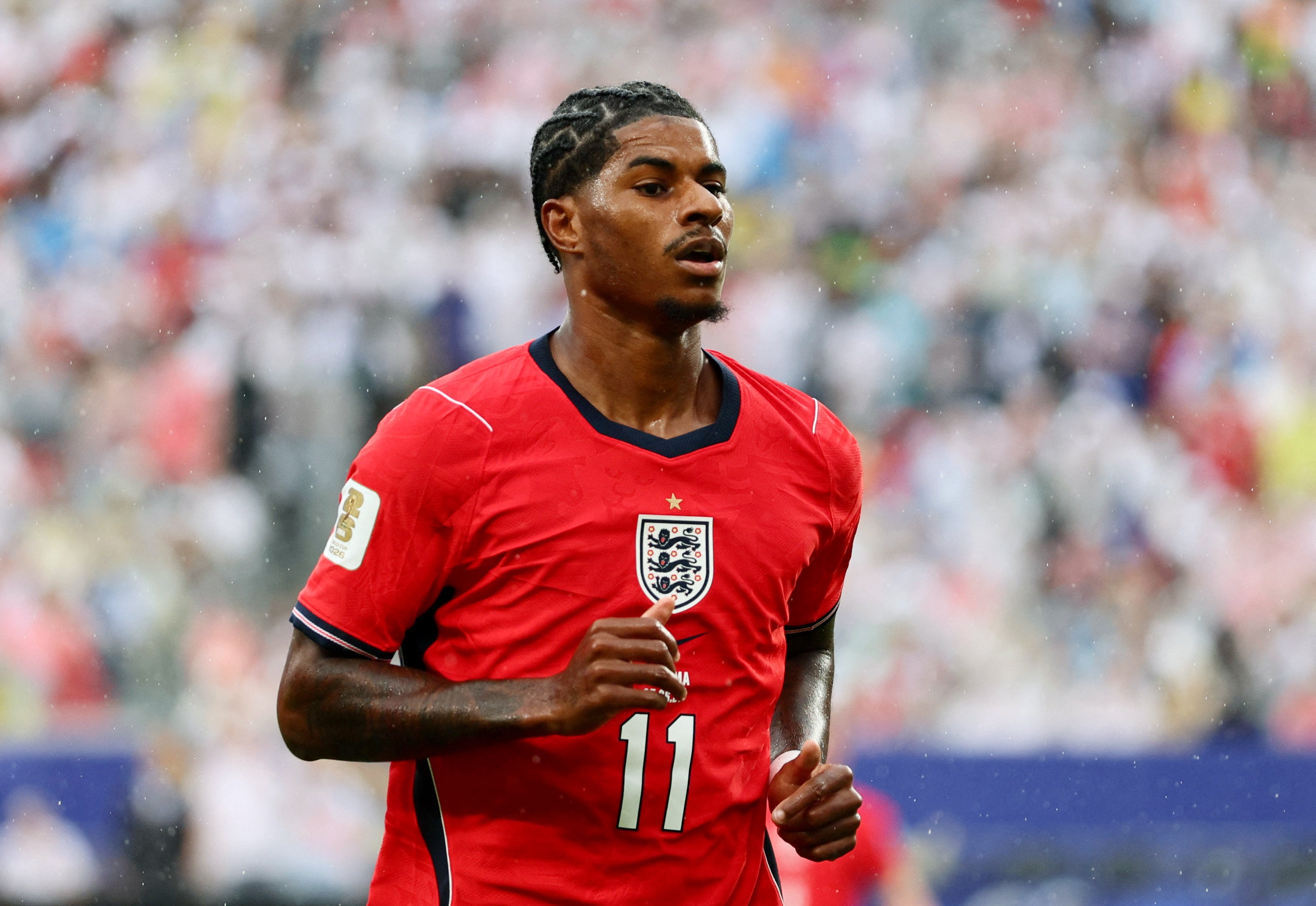 Marcus Rashford in action against Panama